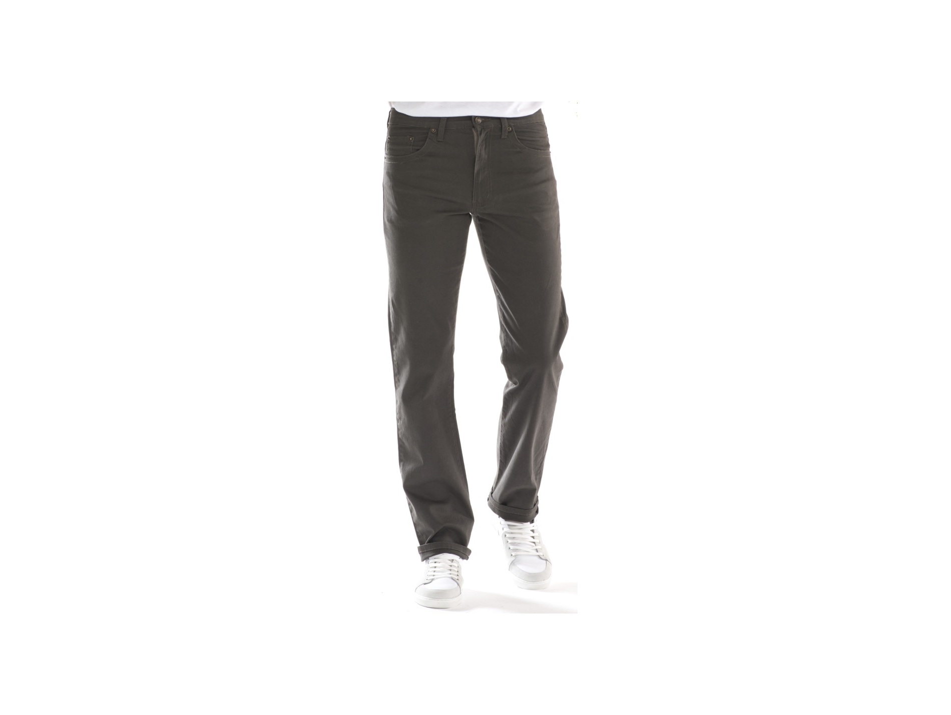 Jean Stretch à  zip kaki