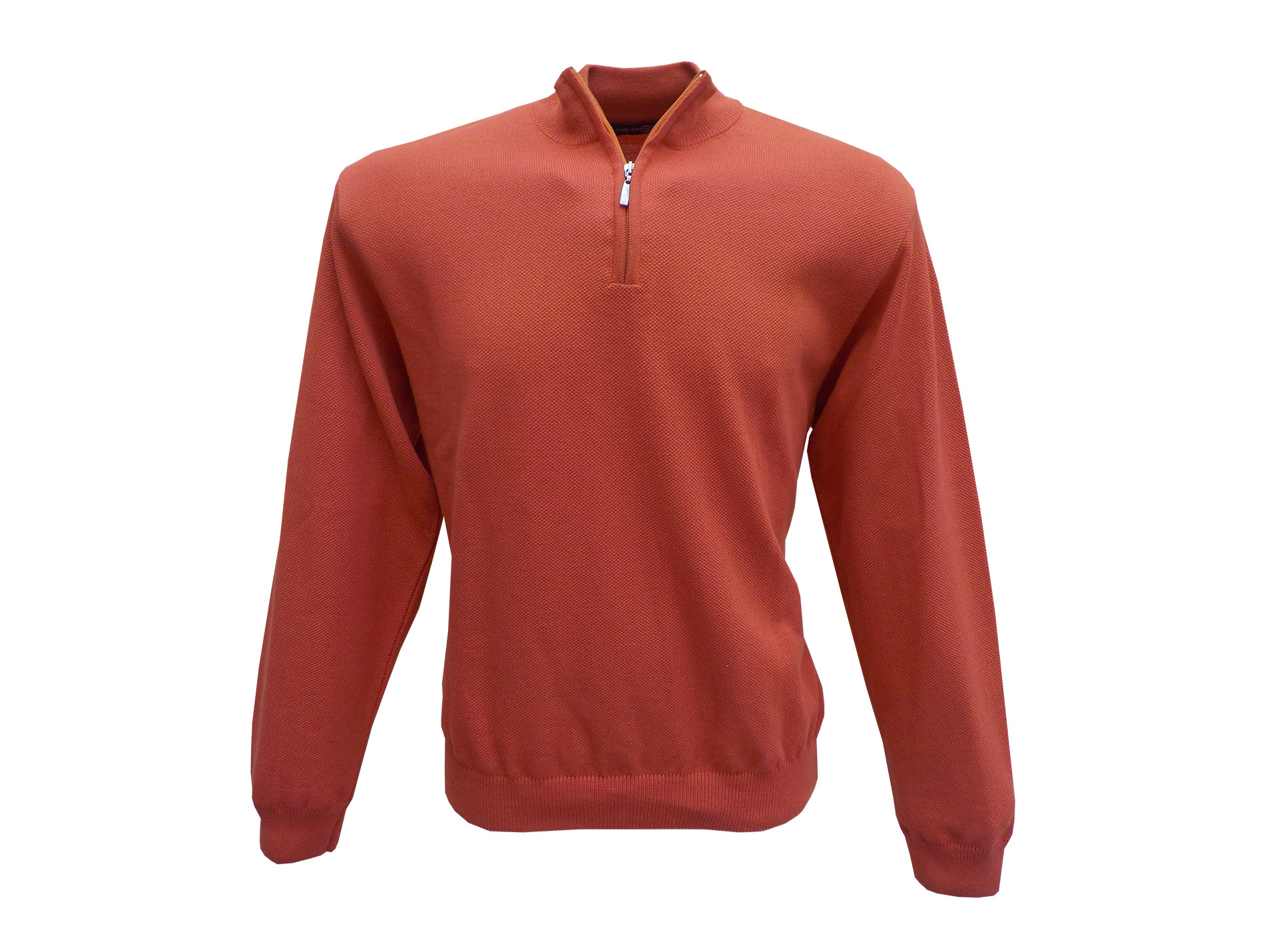Sweat-shirt zippé Lirico manches longues tomette