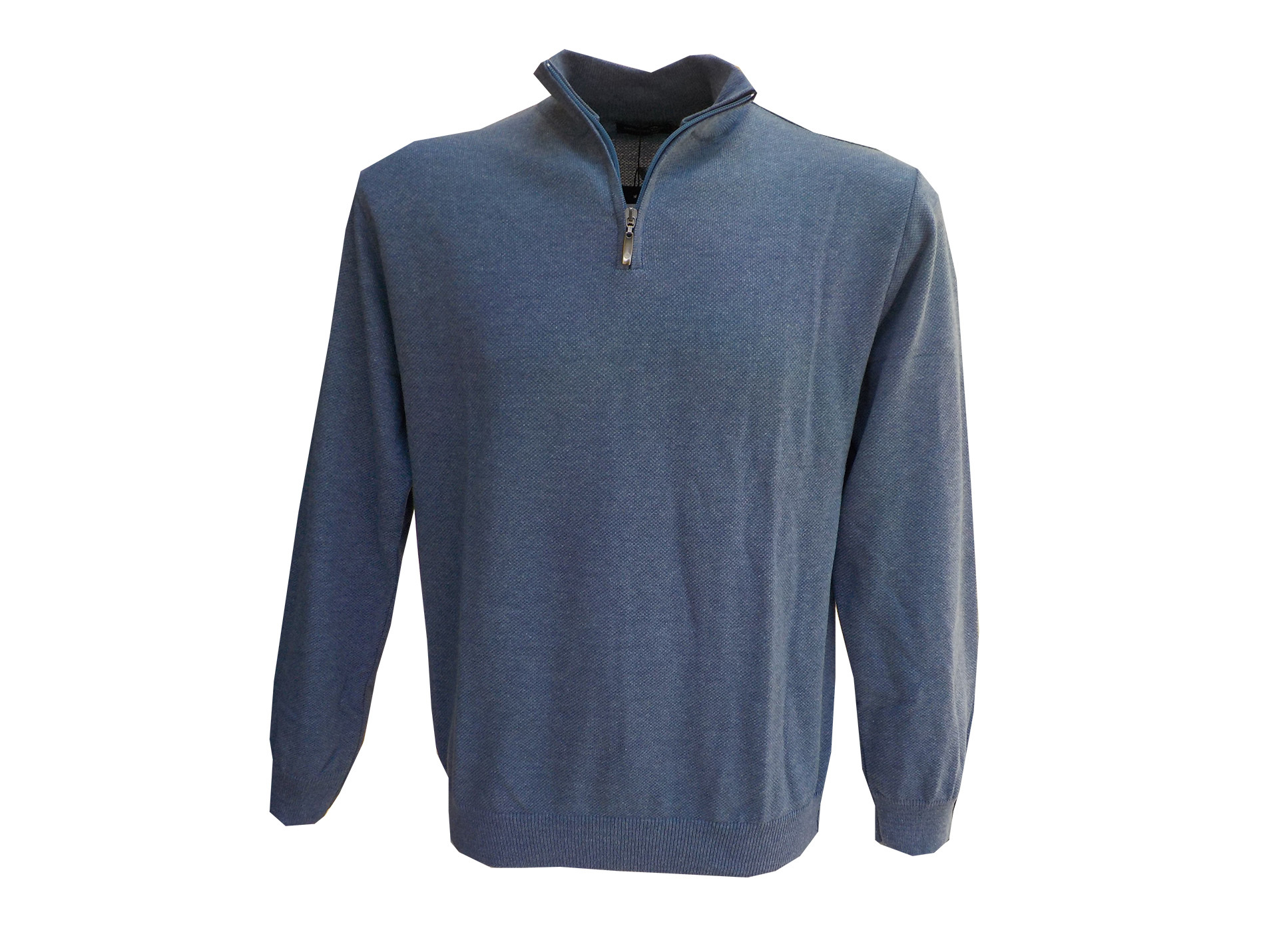 Sweat-shirt zippé Lirico manches longues jean