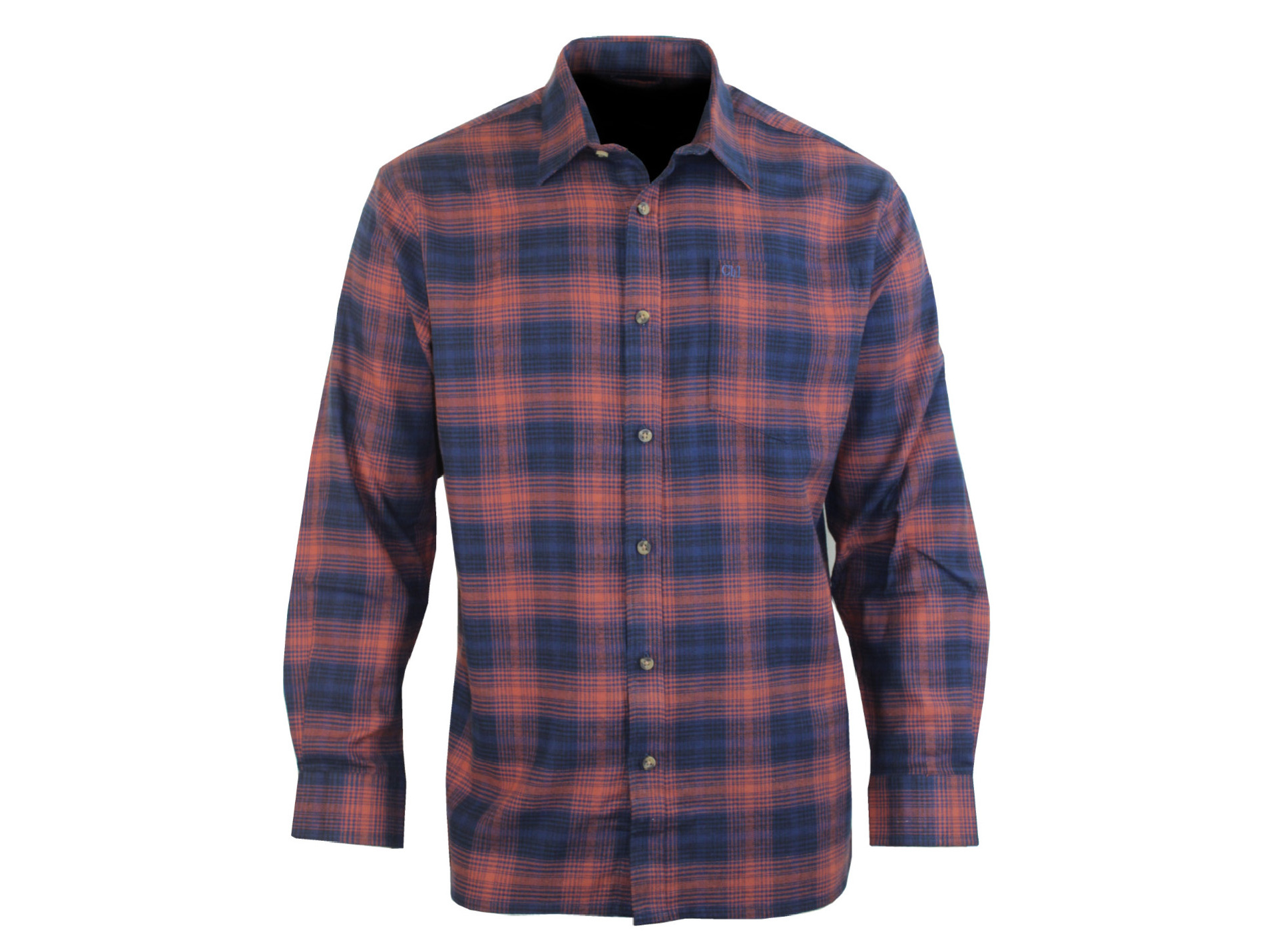 Chemise CHALLENGER Bacchus coton flanelle bleu