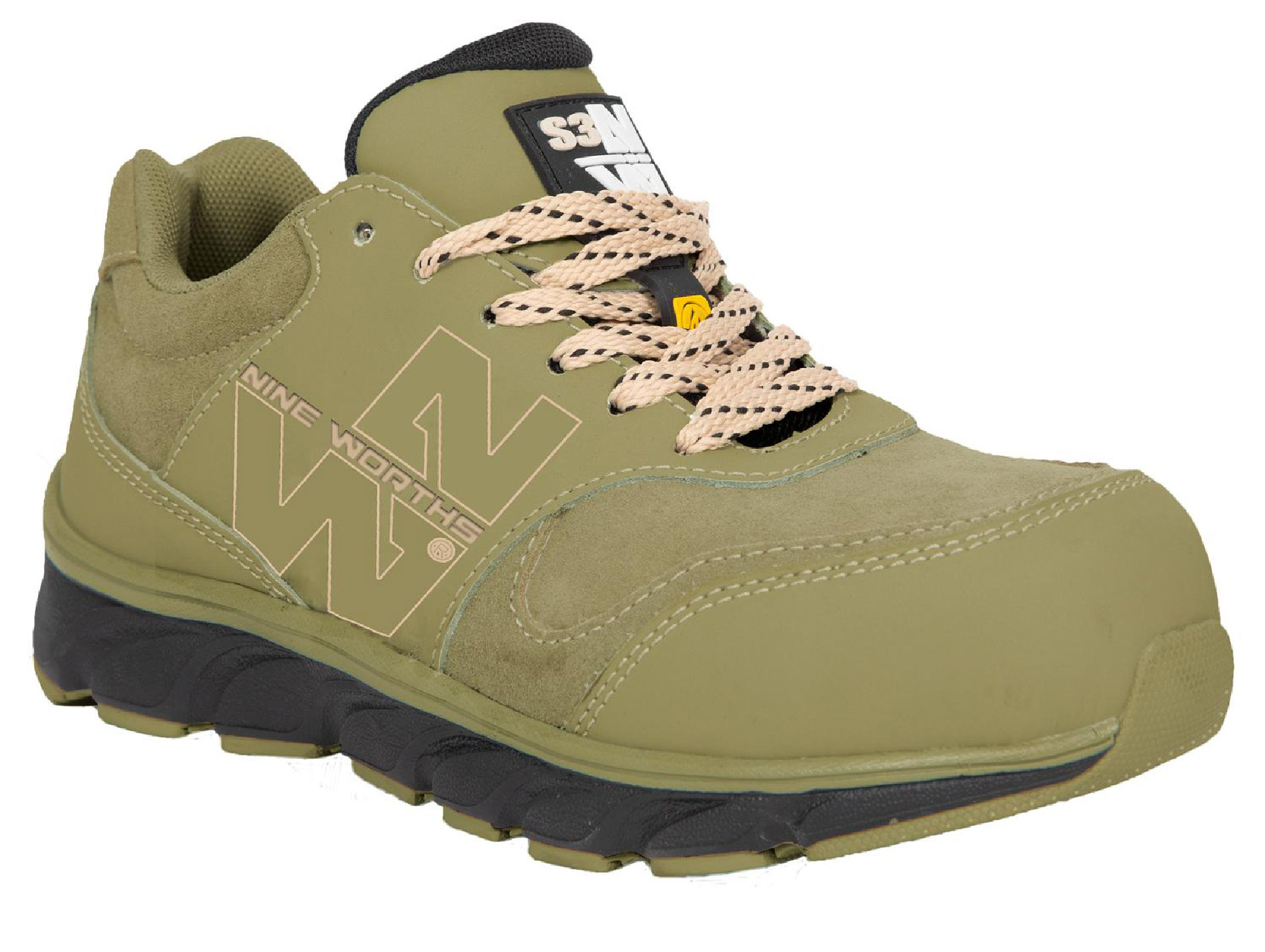 Chaussures de sécurité basses NINE WORTHS Shelly S3 kaki