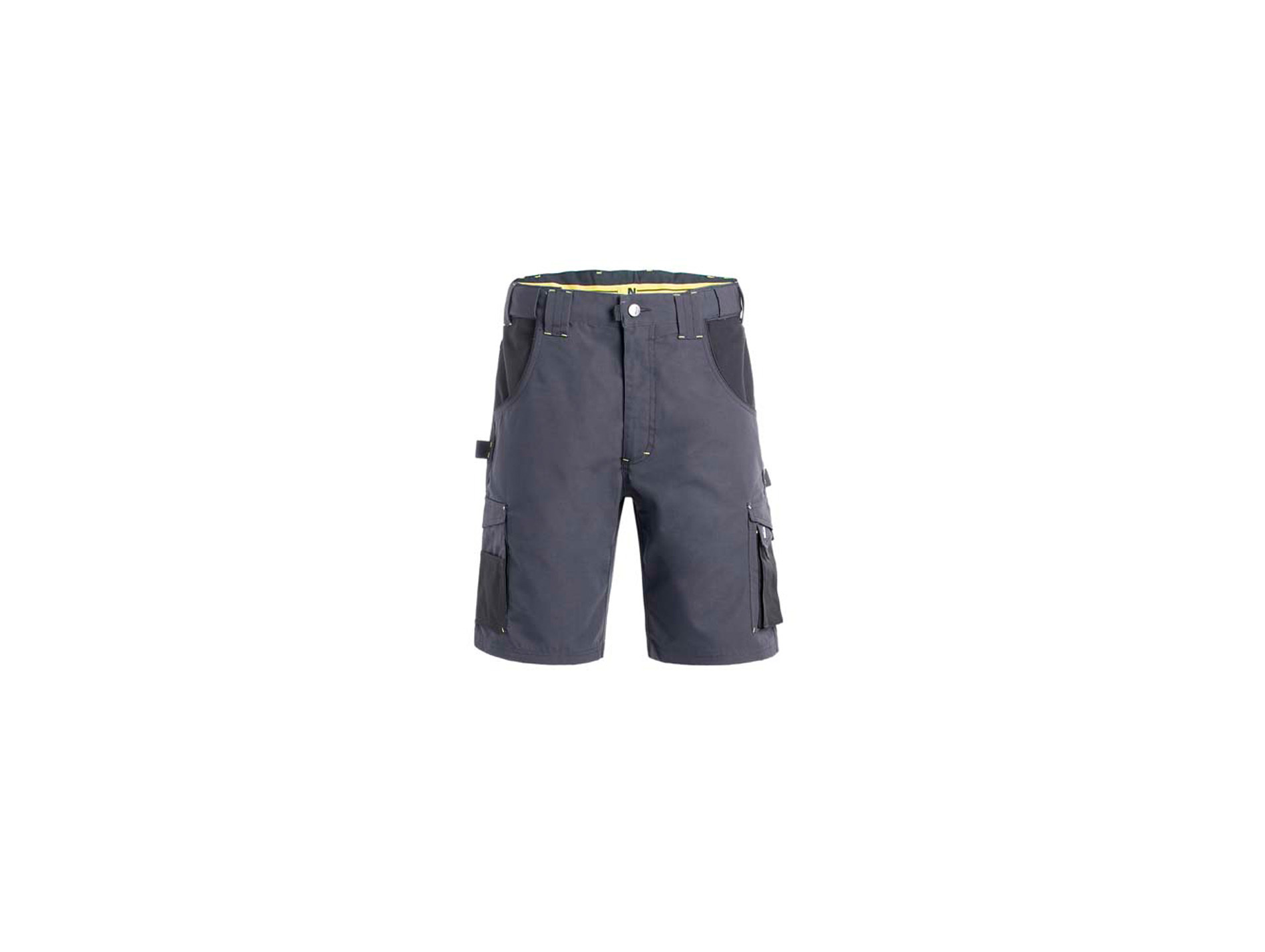Short de travail NINE WORTHS Hugues stretch gris/noir