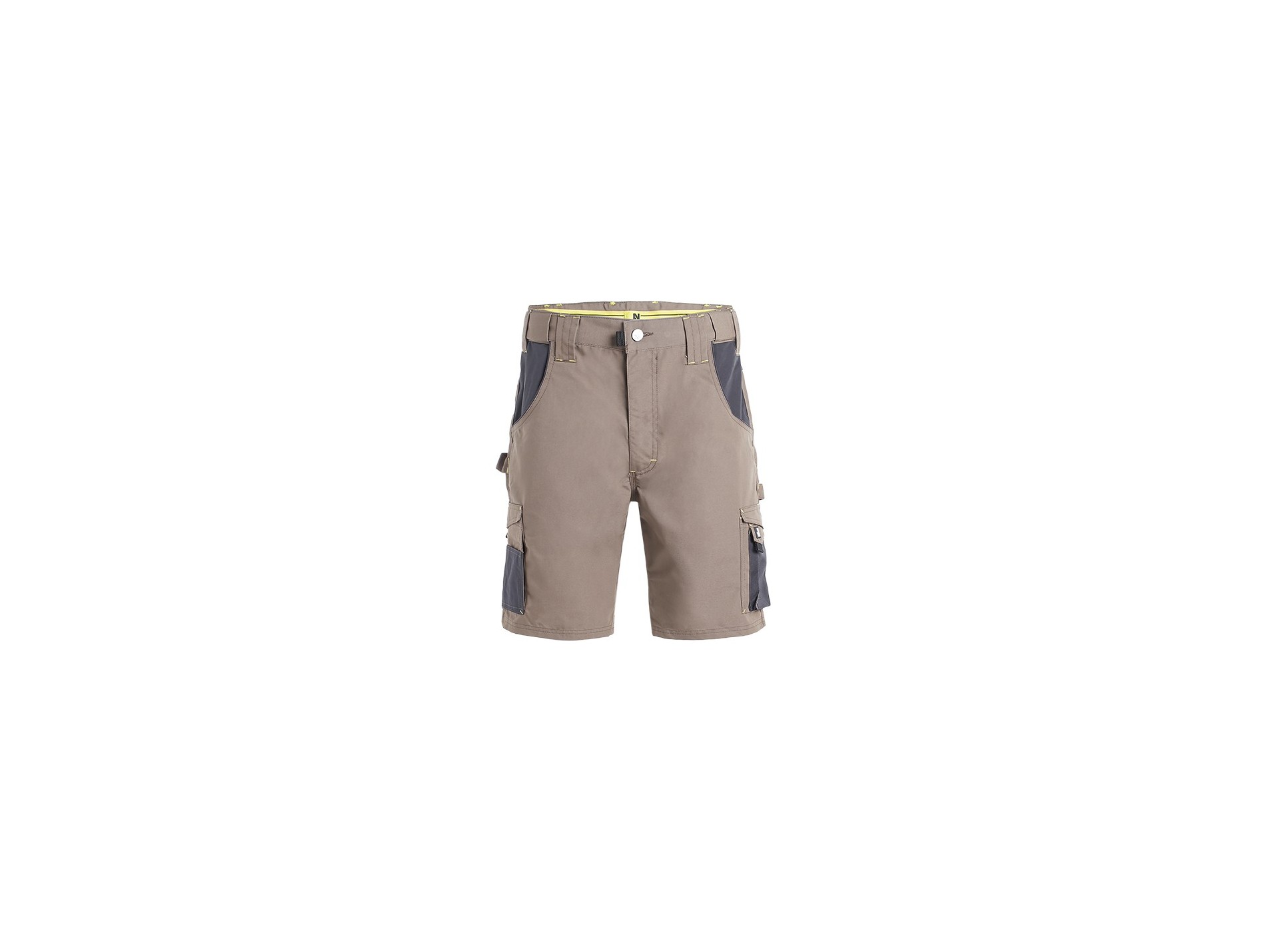 Short de travail NINE WORTHS Hugues stretch brun/gris
