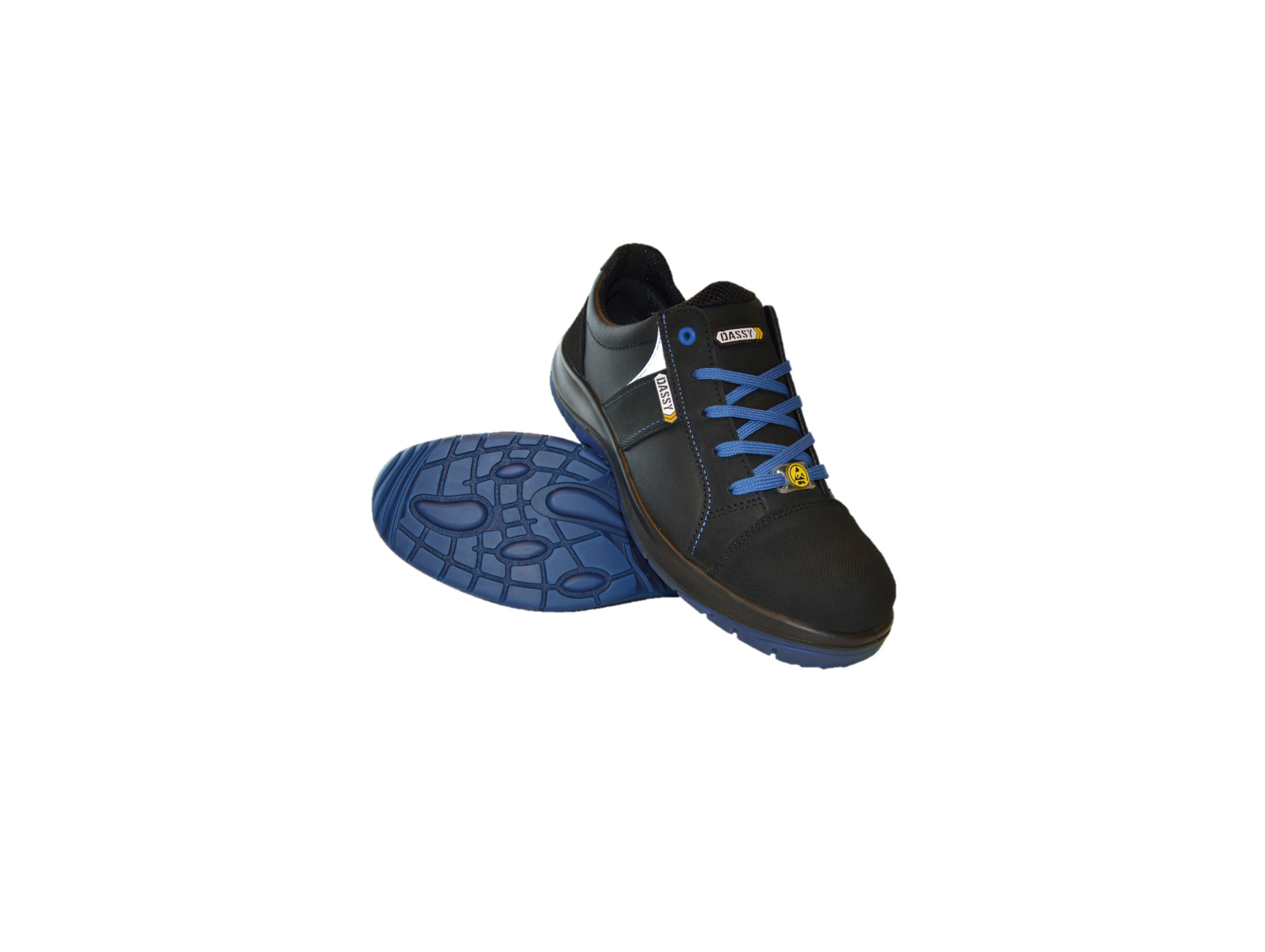 Chaussures de sécurité DASSY Corus cuir S3 noir/bleu