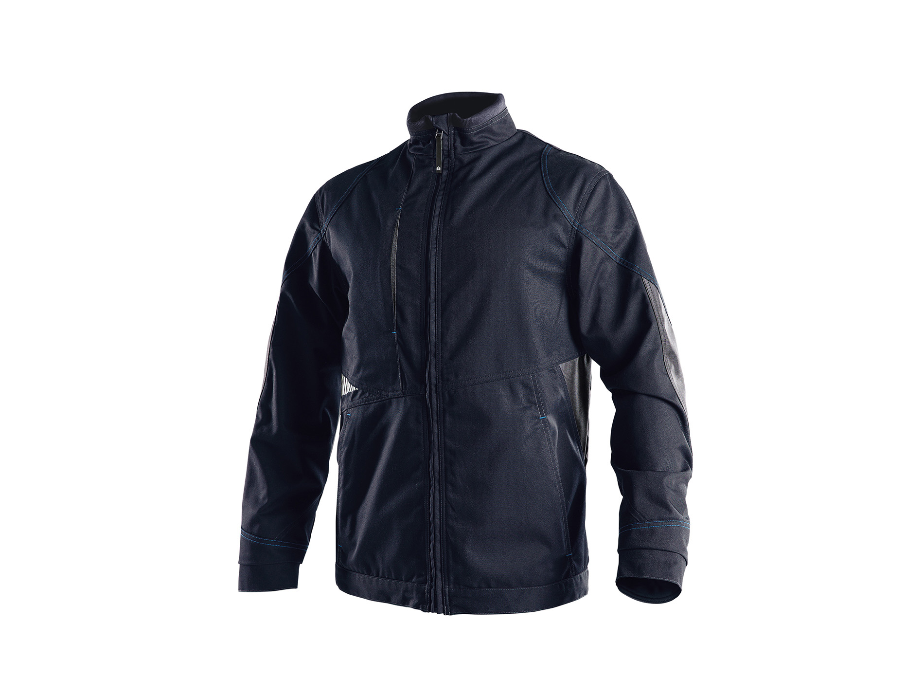 Veste de travail DASSY Atom poly/coton marine/gris