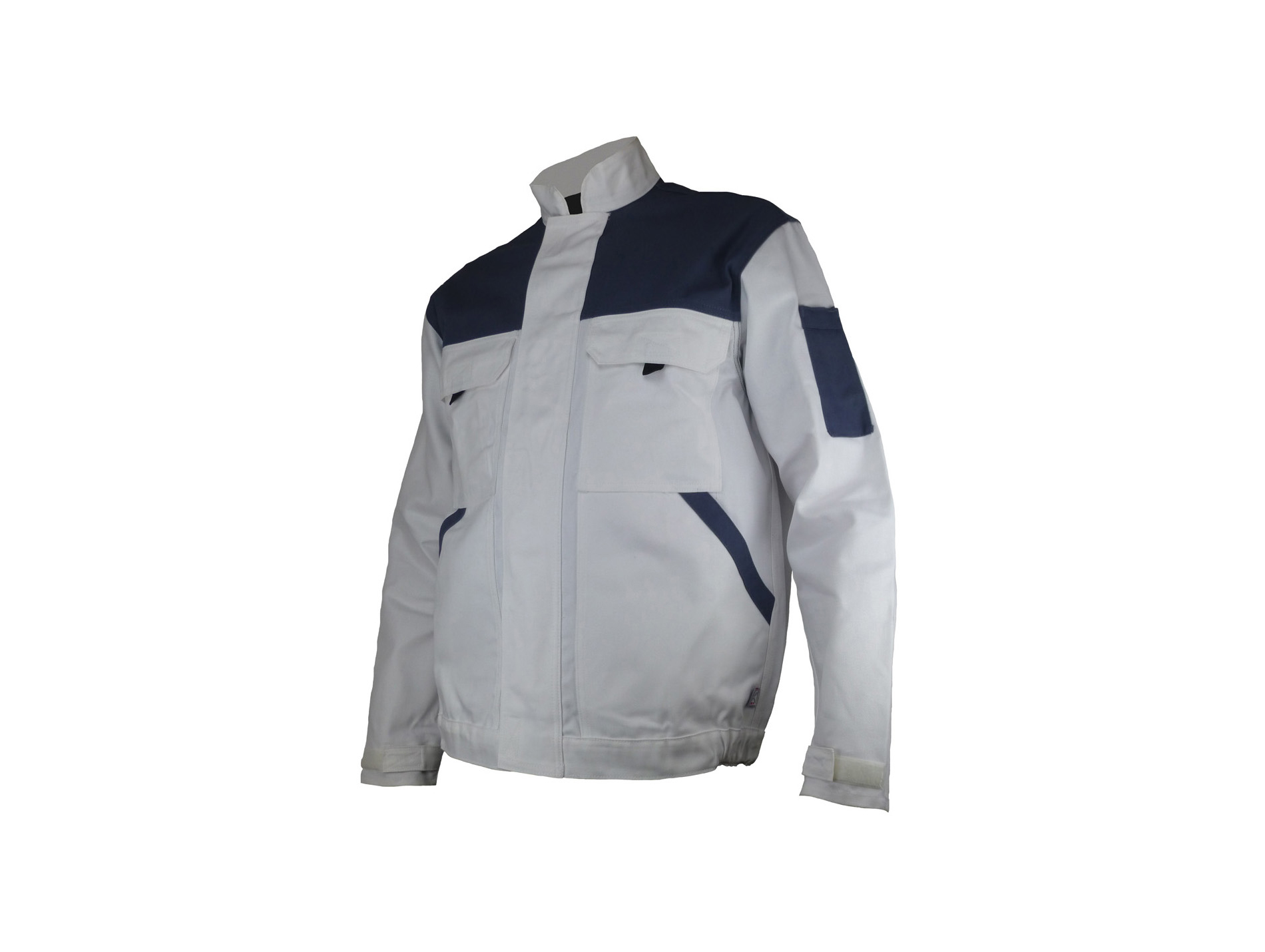 Blouson de travail PBV Dennis coton/poly blanc/gris