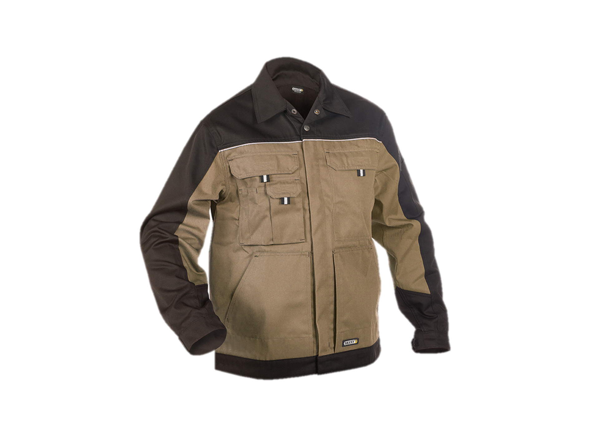 Veste de travail DASSY Lugano poly/coton beige/noir