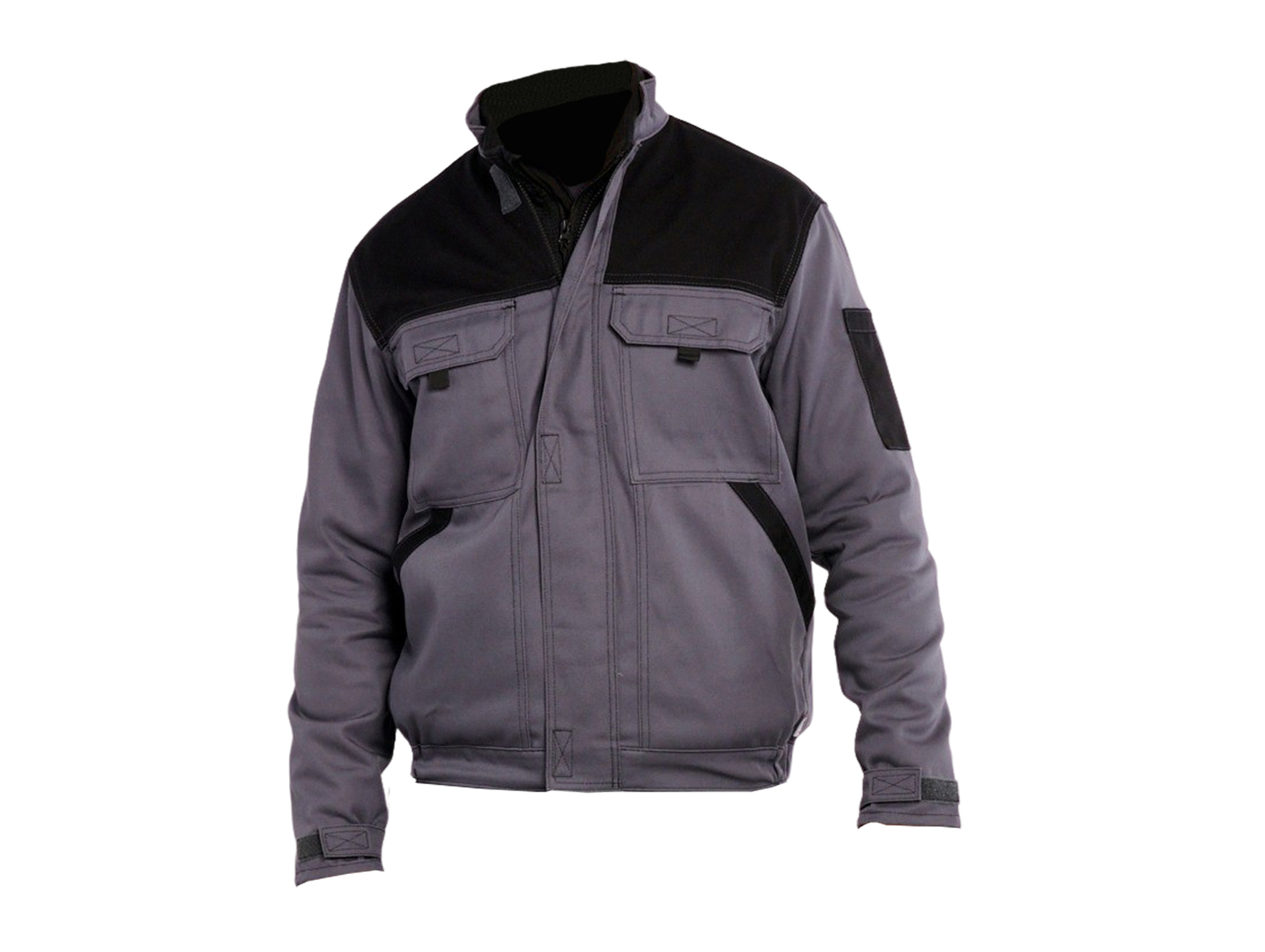 Blouson de travail PBV Dennis coton/poly gris/noir
