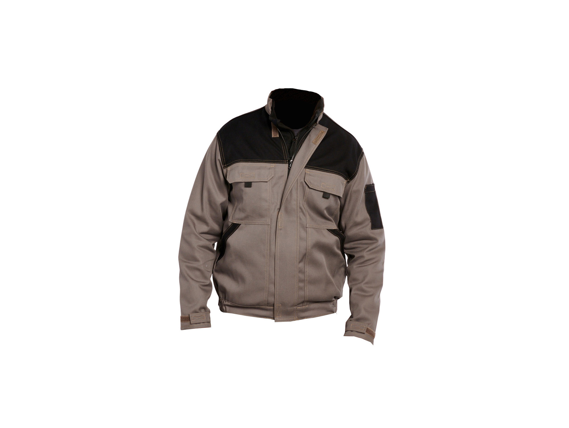 Blouson de travail PBV Dennis coton/poly olive/noir