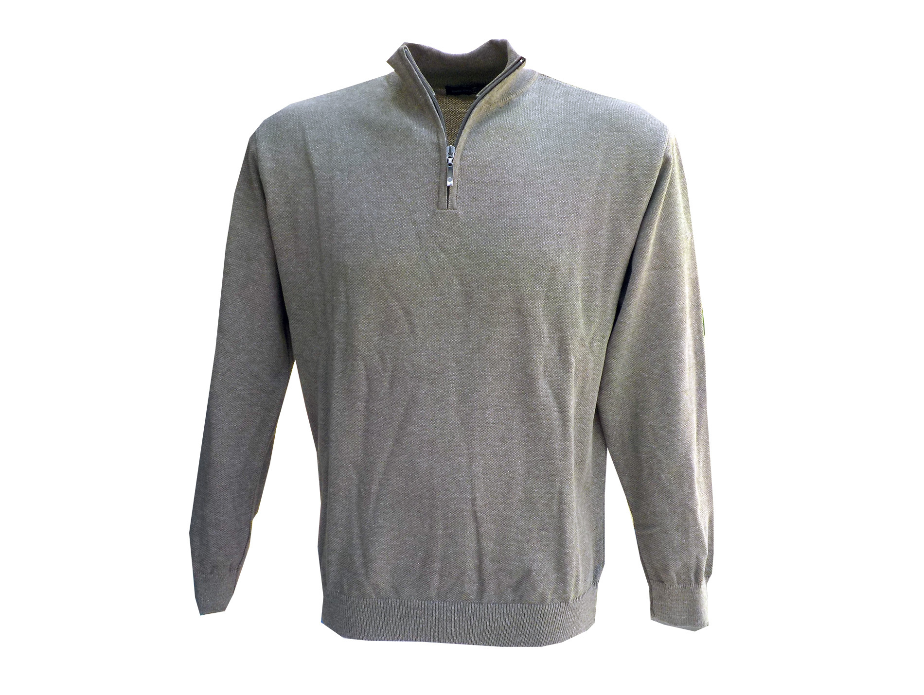 Sweat-shirt zippé Lirico manches longues beige