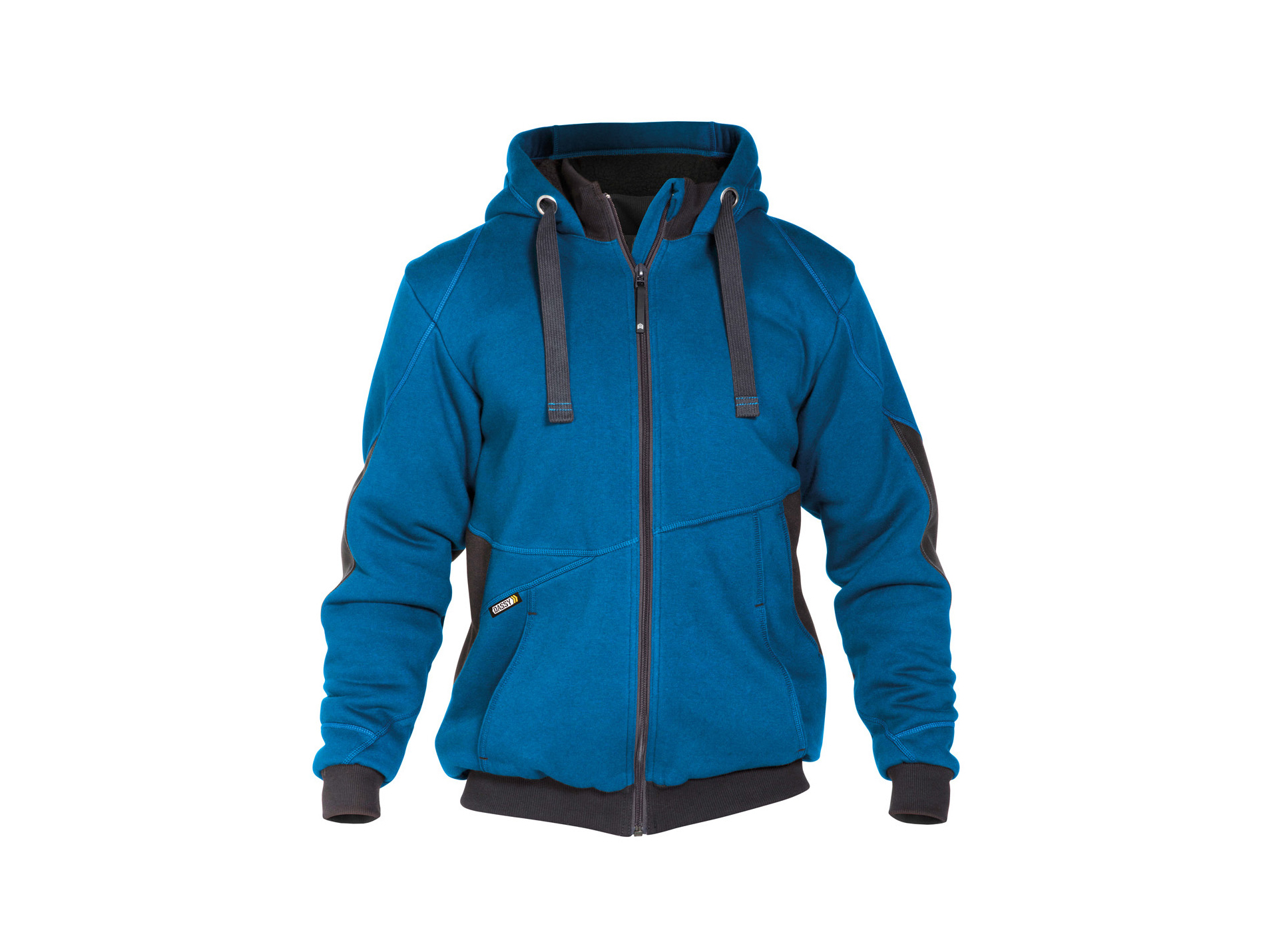 Sweat de travail DASSY Pulse avec zip bleu/gris