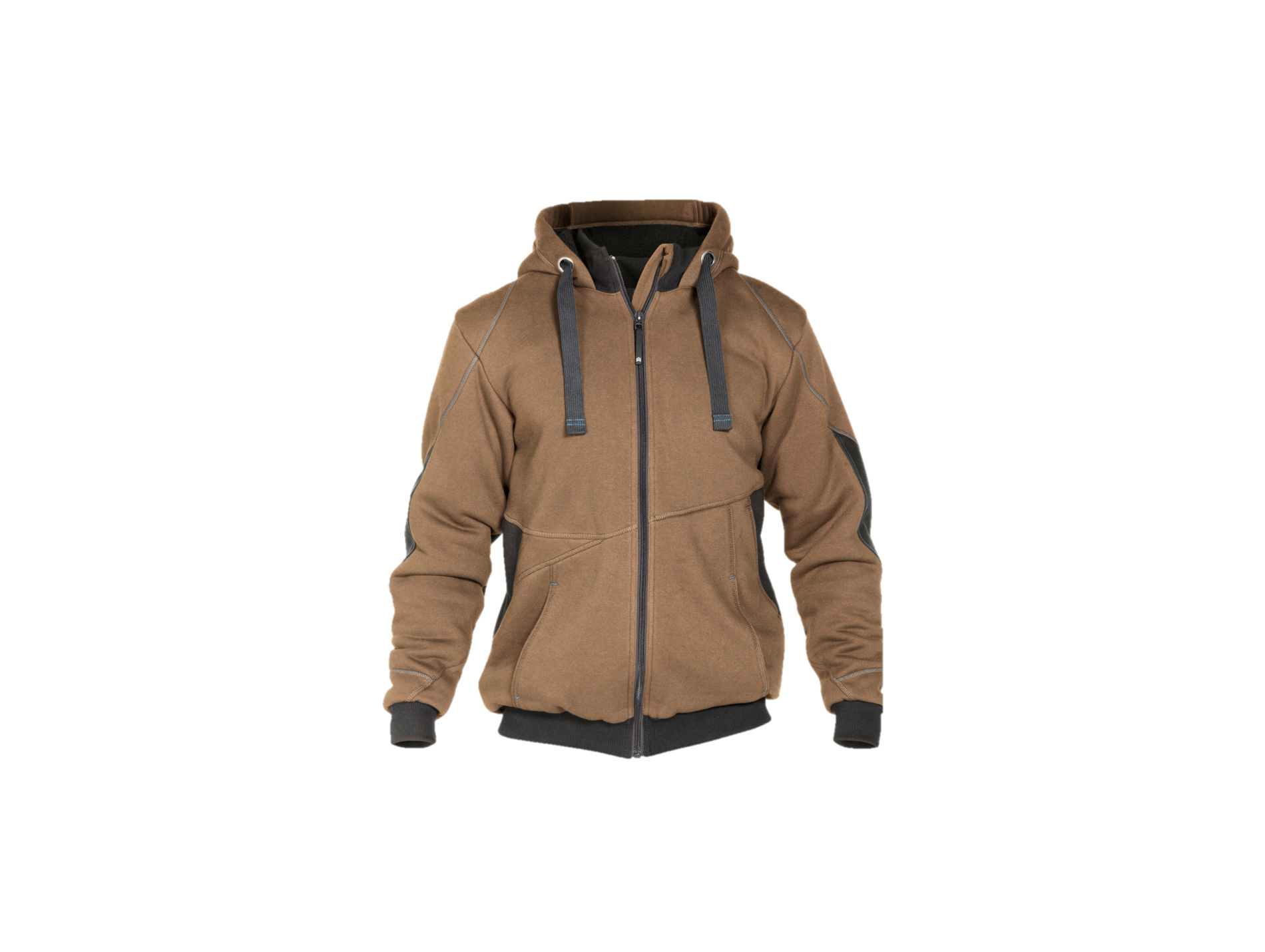 Sweat de travail DASSY Pulse avec zip camel/gris