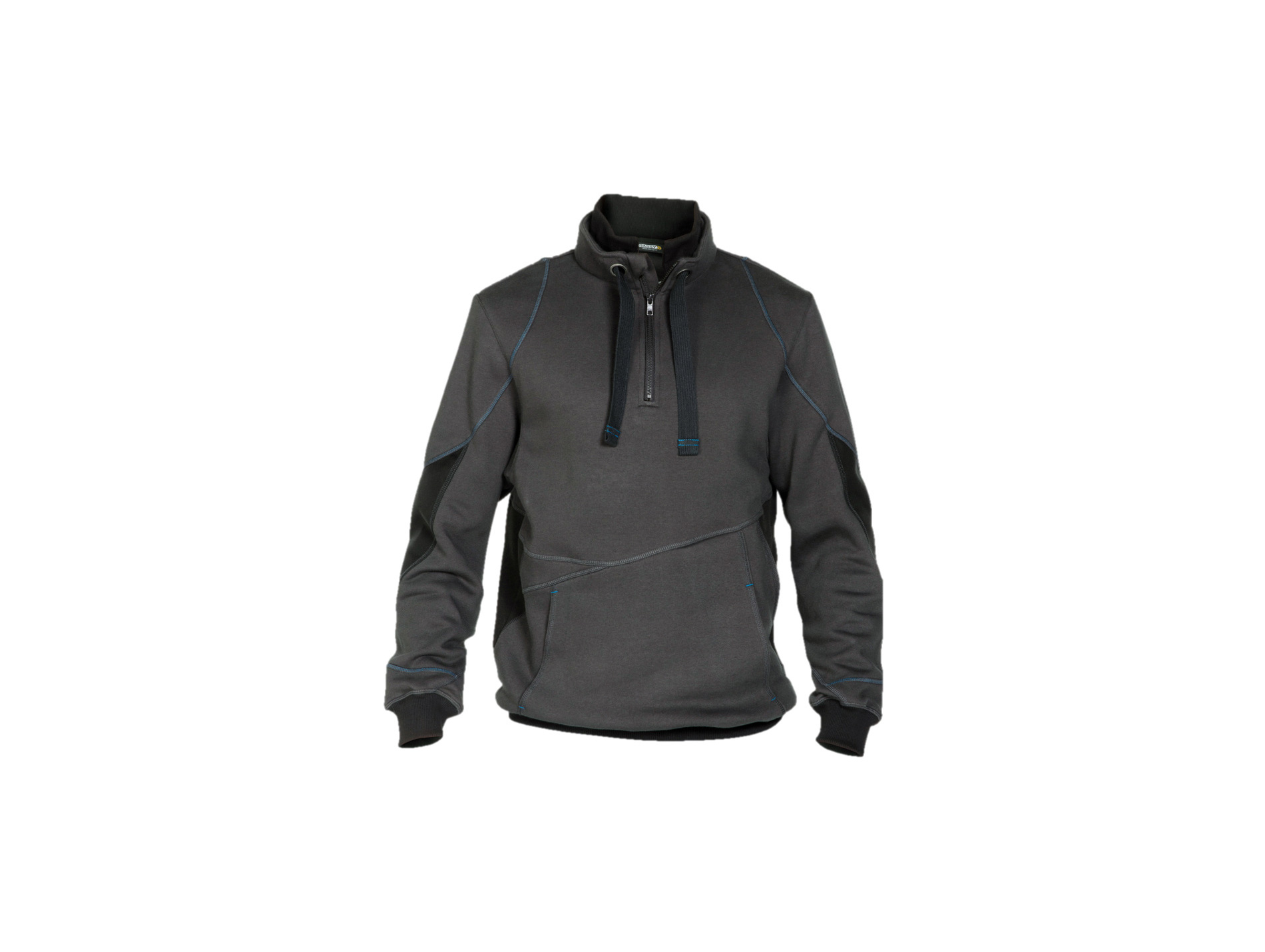 Sweat de travail DASSY Stellar avec demi-zip gris/noir