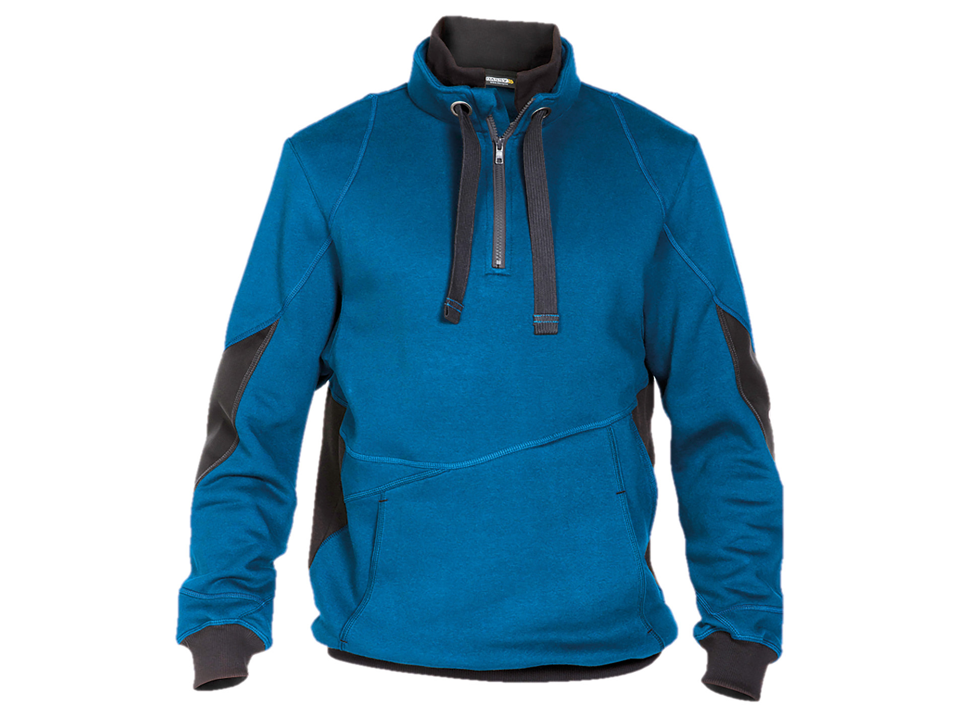 Sweat de travail DASSY Stellar avec demi-zip bleu/gris