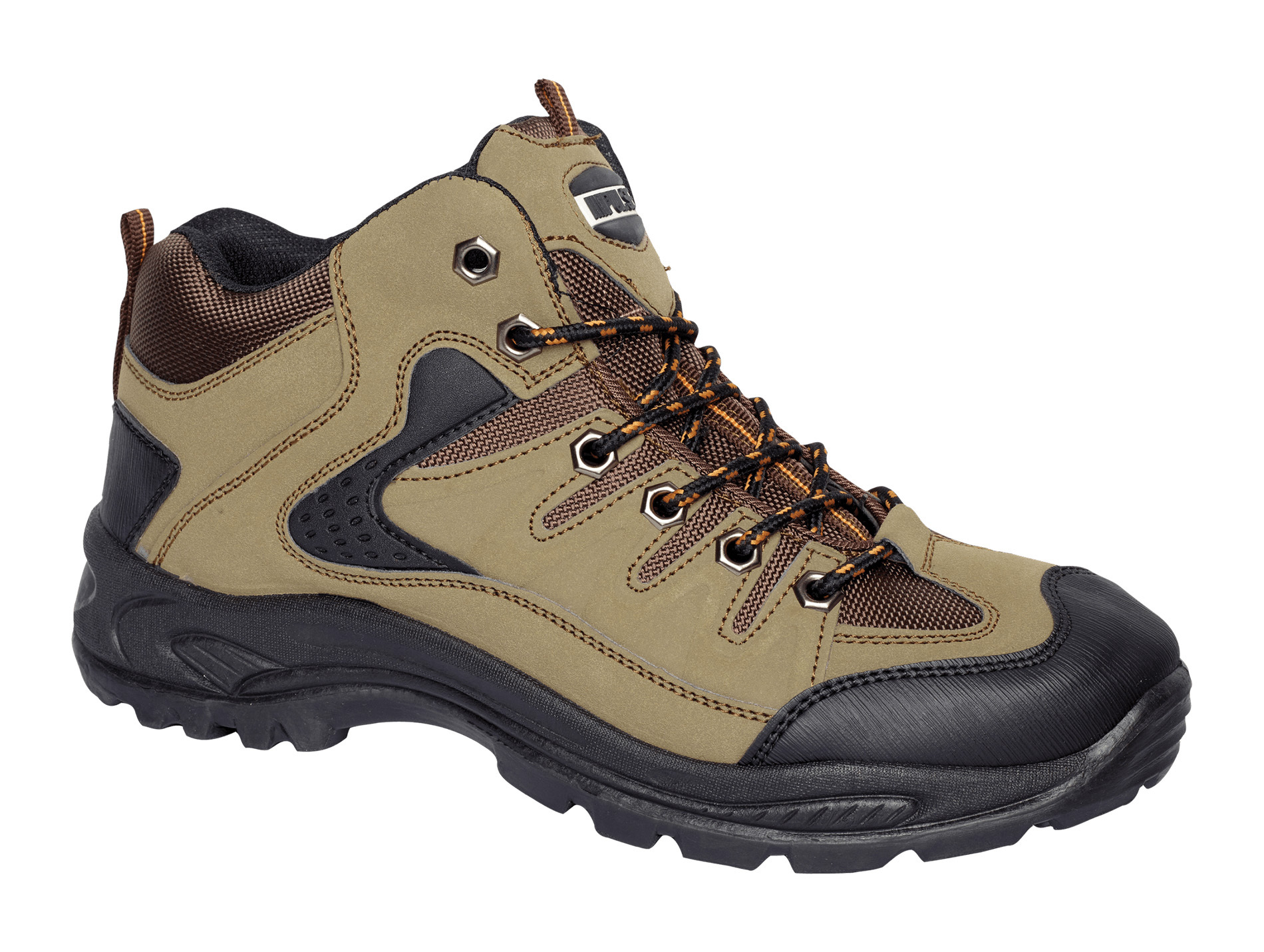 Chaussures de travail hautes SOLIDUR Andin synthétique marron