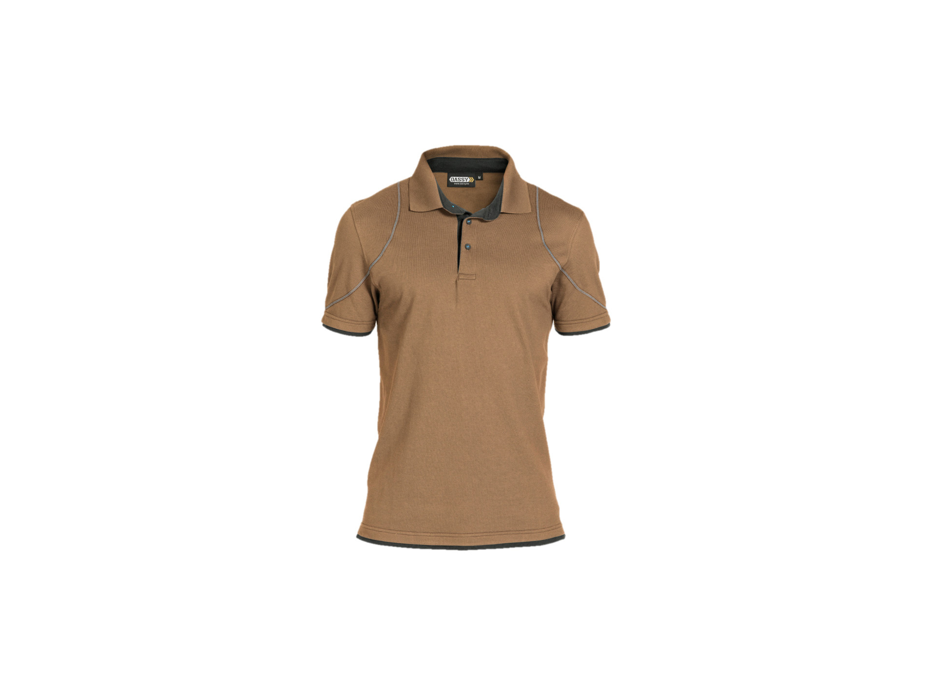 Polo de travail DASSY Orbital coton/élasthanne camel