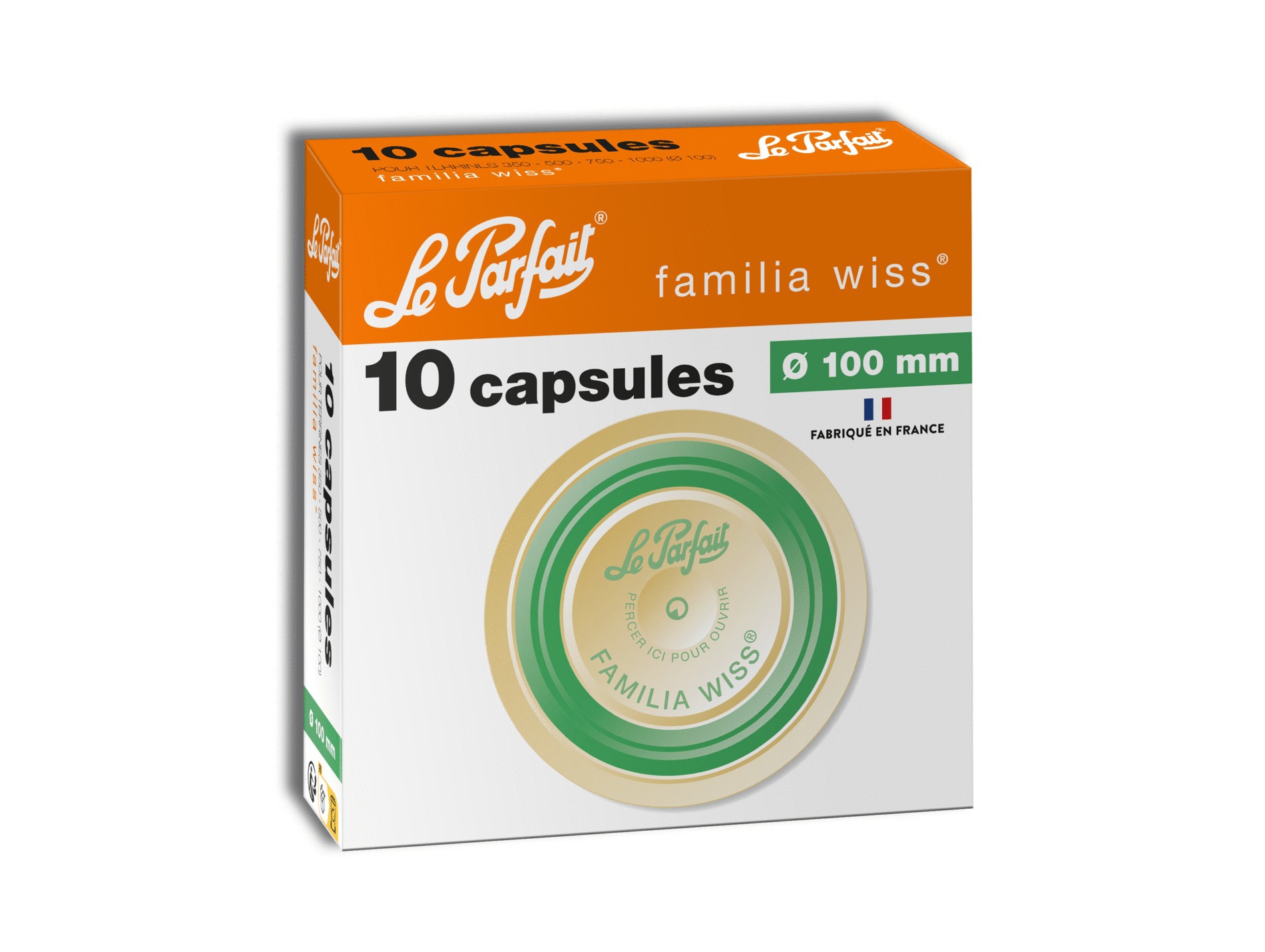 Capsules LE PARFAIT Familia Wiss Ø100mm x10