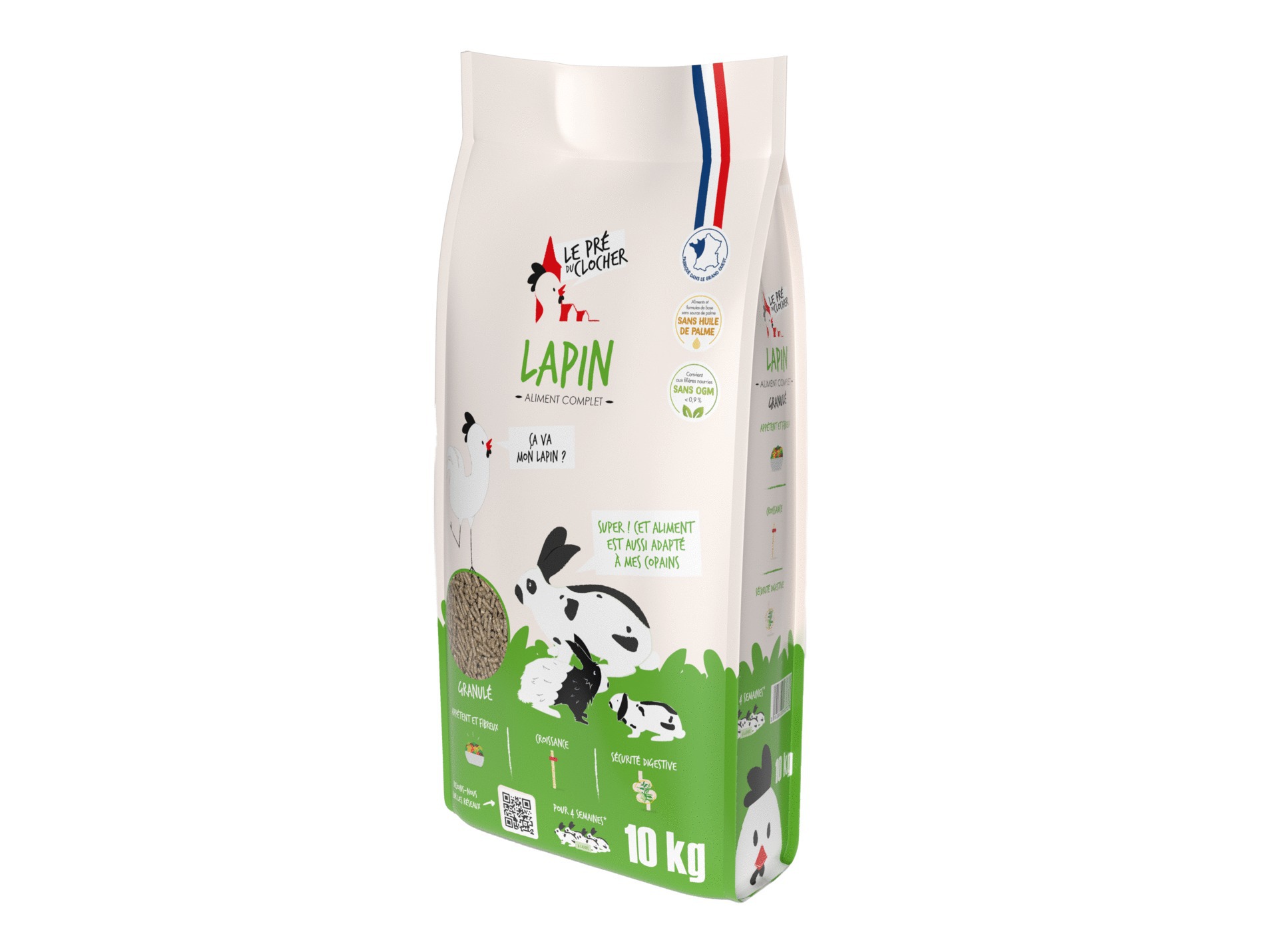 Aliment complet en granulés LE PRE DU CLOCHER Lapins 10kg