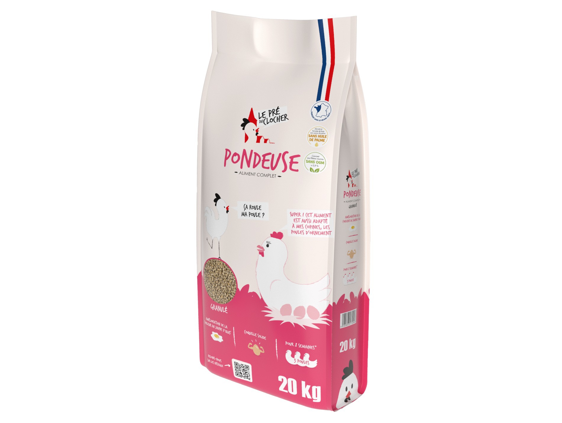 Aliment complet poules pondeuse LE PRÉ DU CLOCHER 20Kg