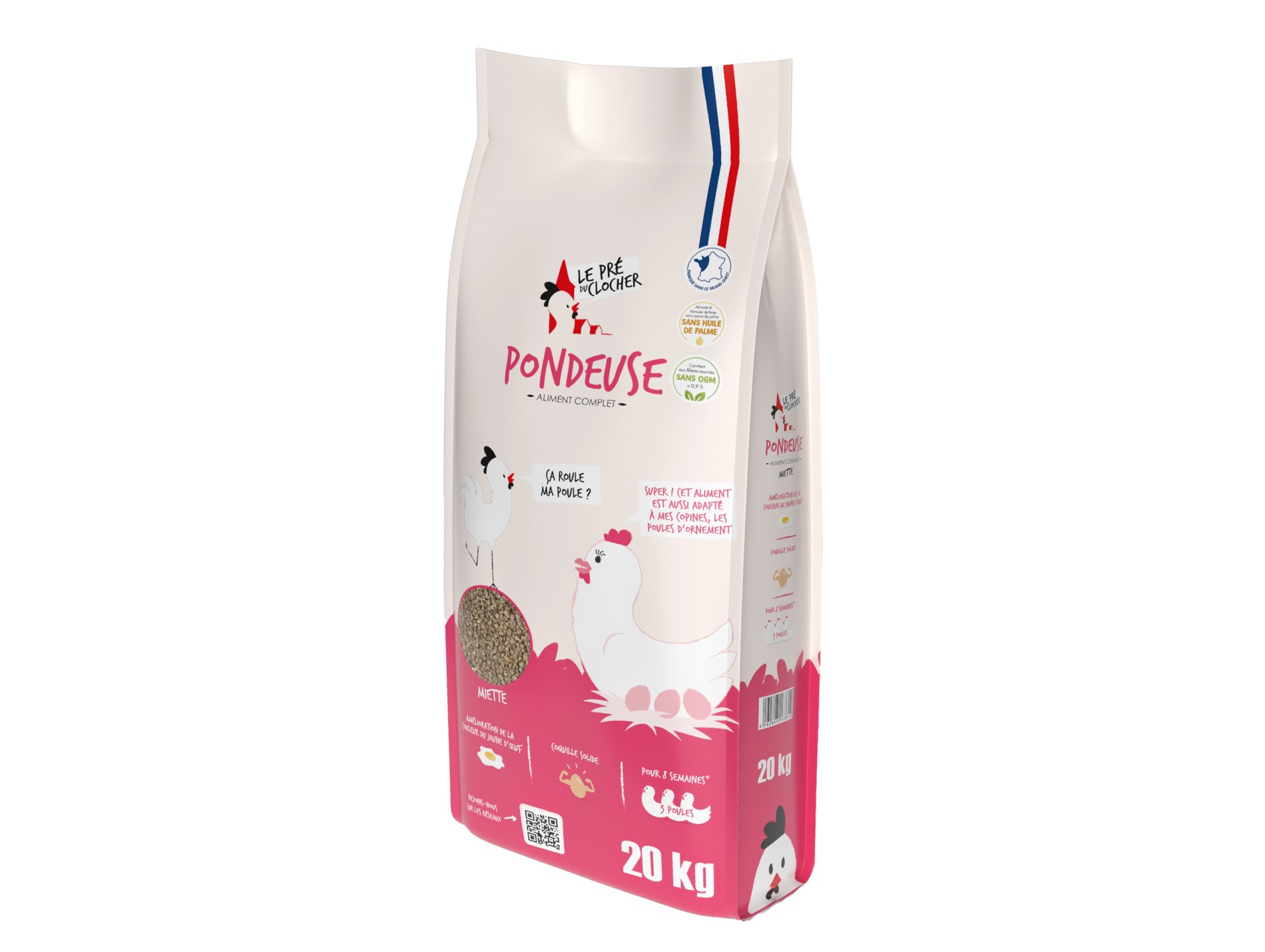 Aliment complet en miettes LE PRE DU CLOCHER Poule pondeuse 20kg