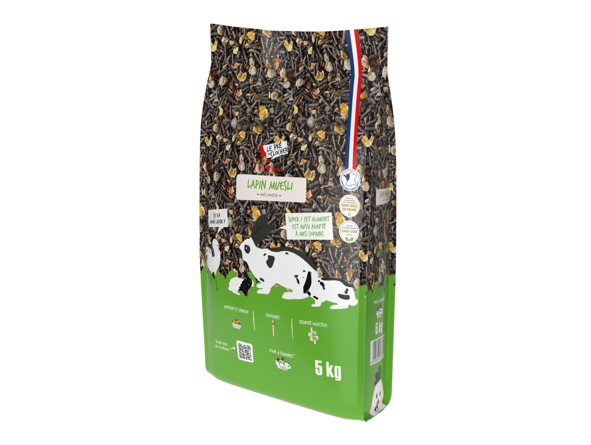 Mélange complet lapins muesli LE PRÉ DU CLOCHER 5kg