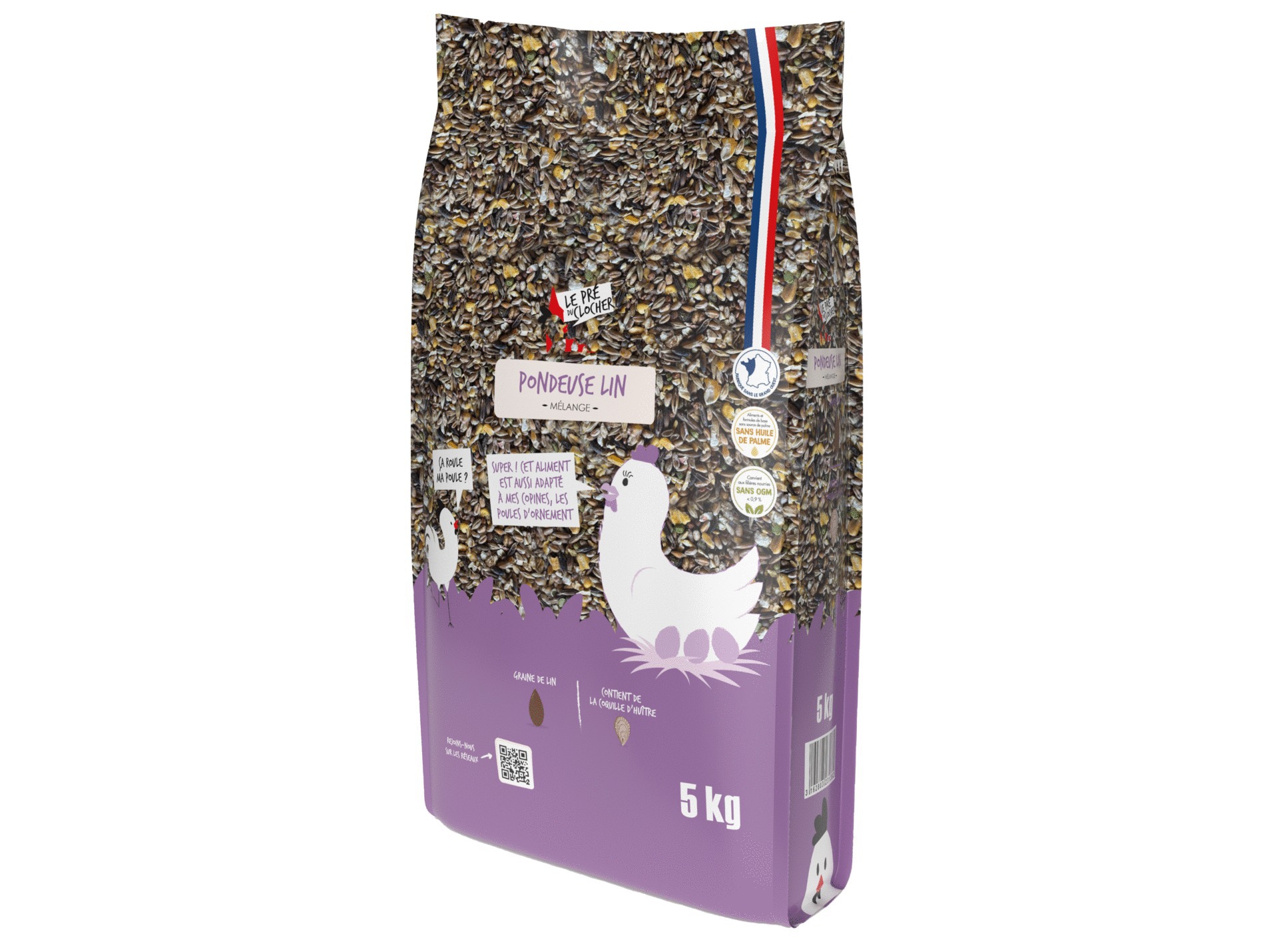 Mélange pondeuse lin LE PRE DU CLOCHER 5kg