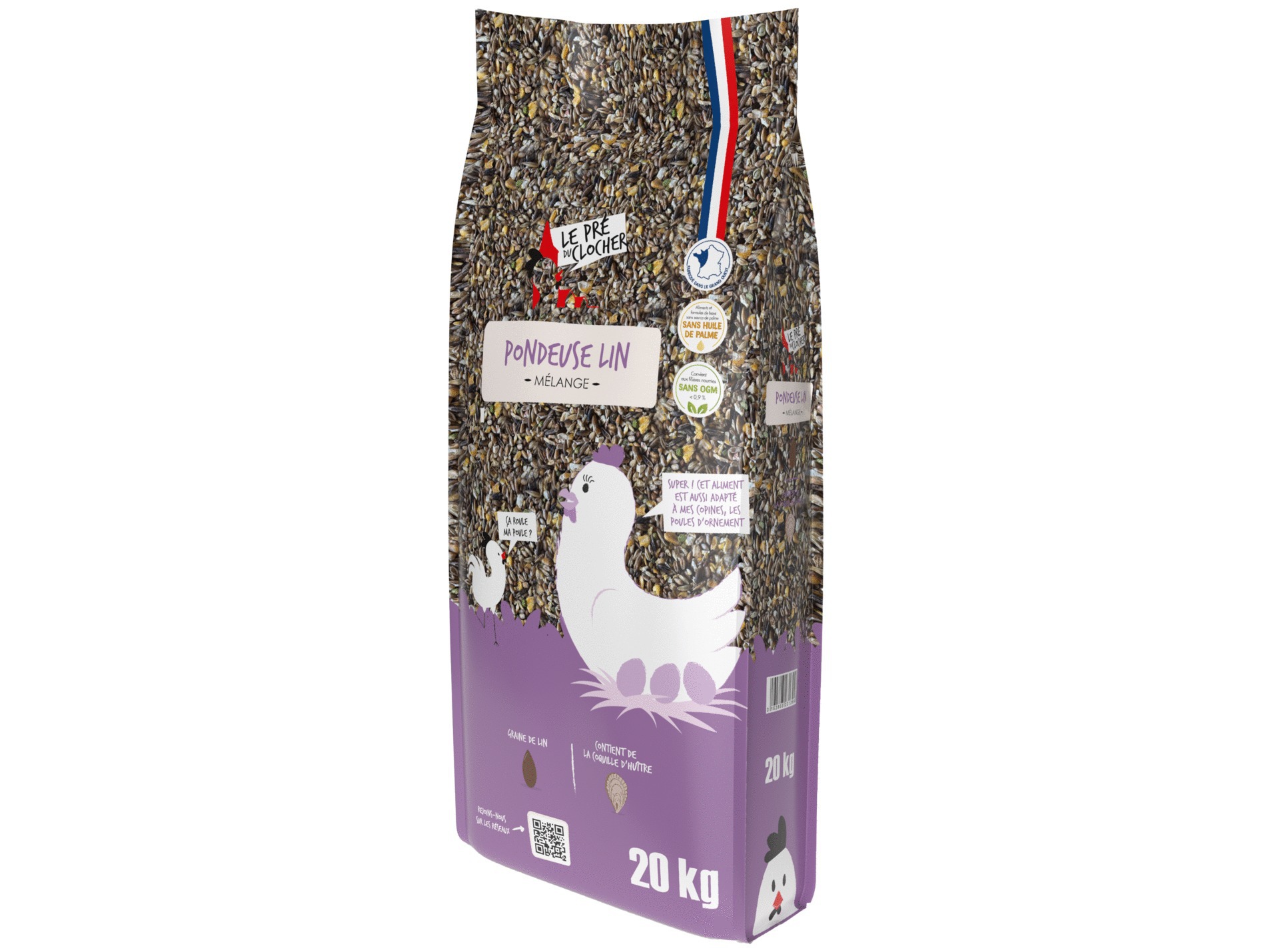 Mélange pondeuse lin LE PRE DU CLOCHER 20kg
