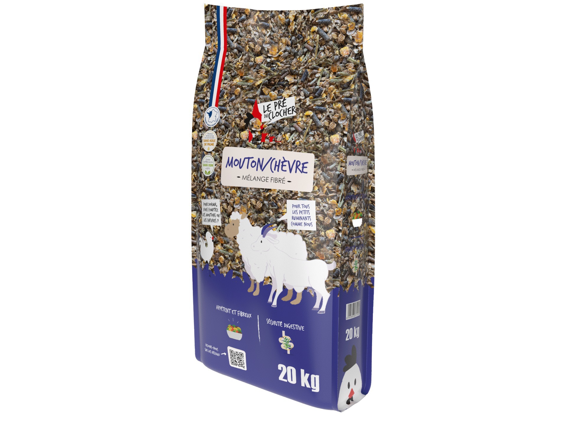 Mélange complet chèvre mouton LE PRÉ DU CLOCHER 20kg