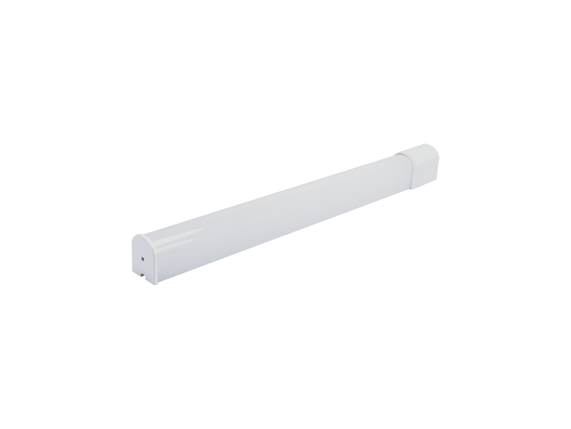 Réglette Led 8W 900lm 4000K IP44 blanc 50cm + prise 2P+T