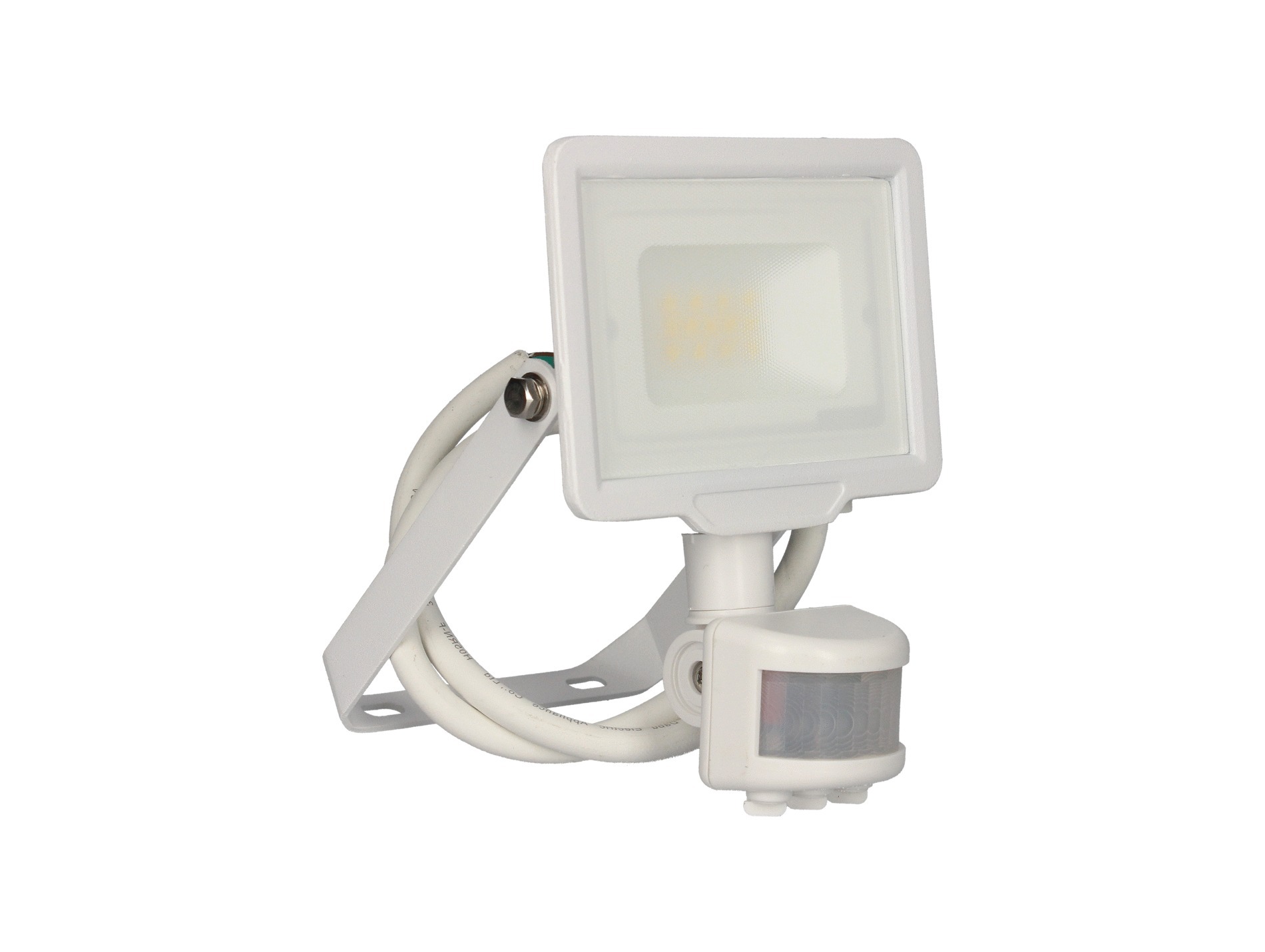 Projecteur Led Kali 10W 850lm 4000K IP44 blanc + détecteur