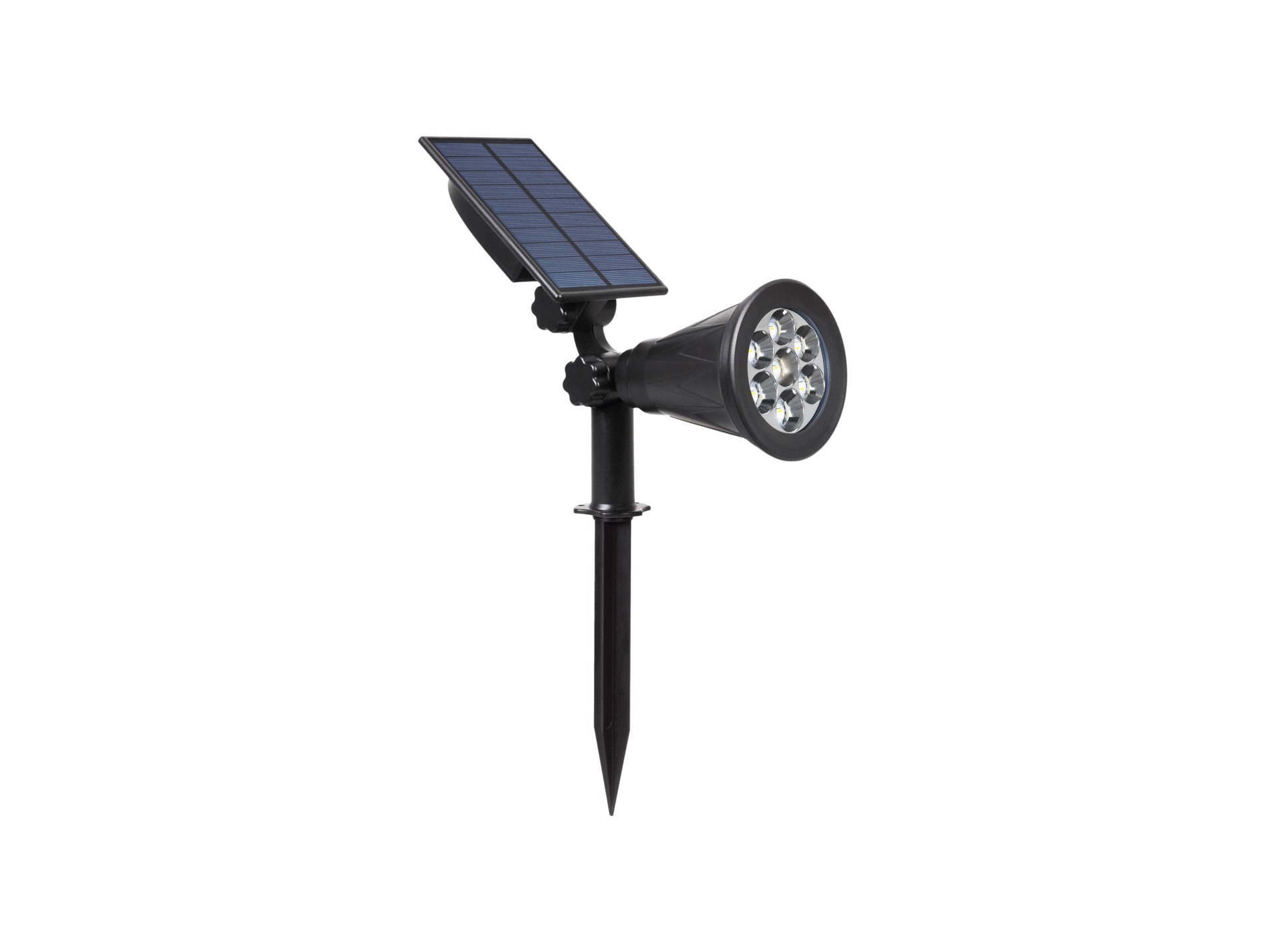 Projecteur Spot solaire extérieur 2W 200lm noir