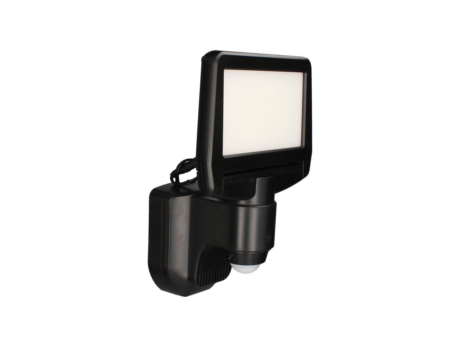 Projecteur Led solaire 10W 700lm 4000K noir + détecteur