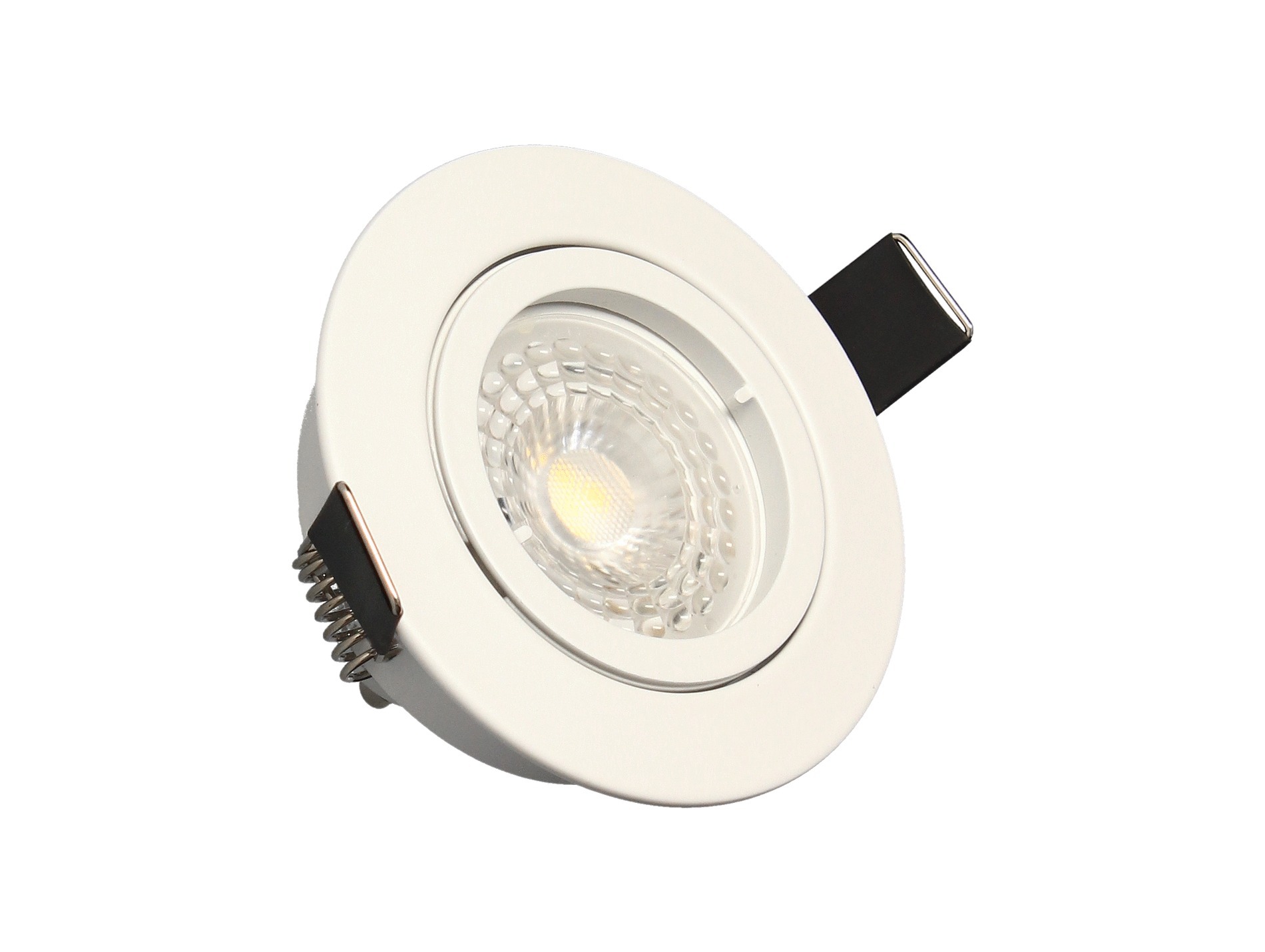 3 Spots Led encastrables orientables 380lm Ø83 blanc