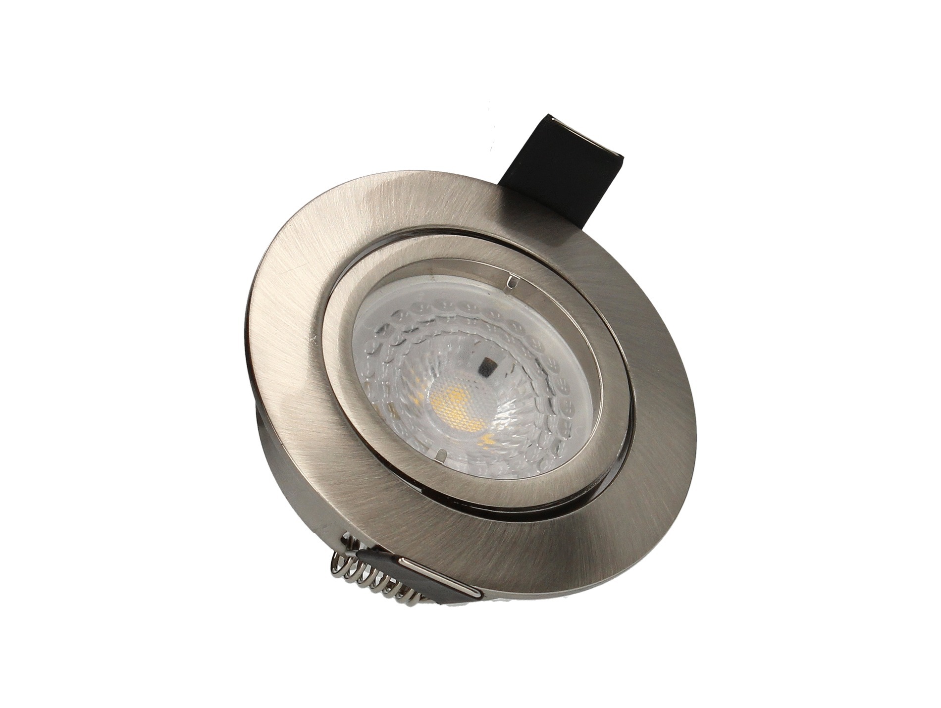 3 Spots Led encastrables orientables 380lm Ø83 acier brossé