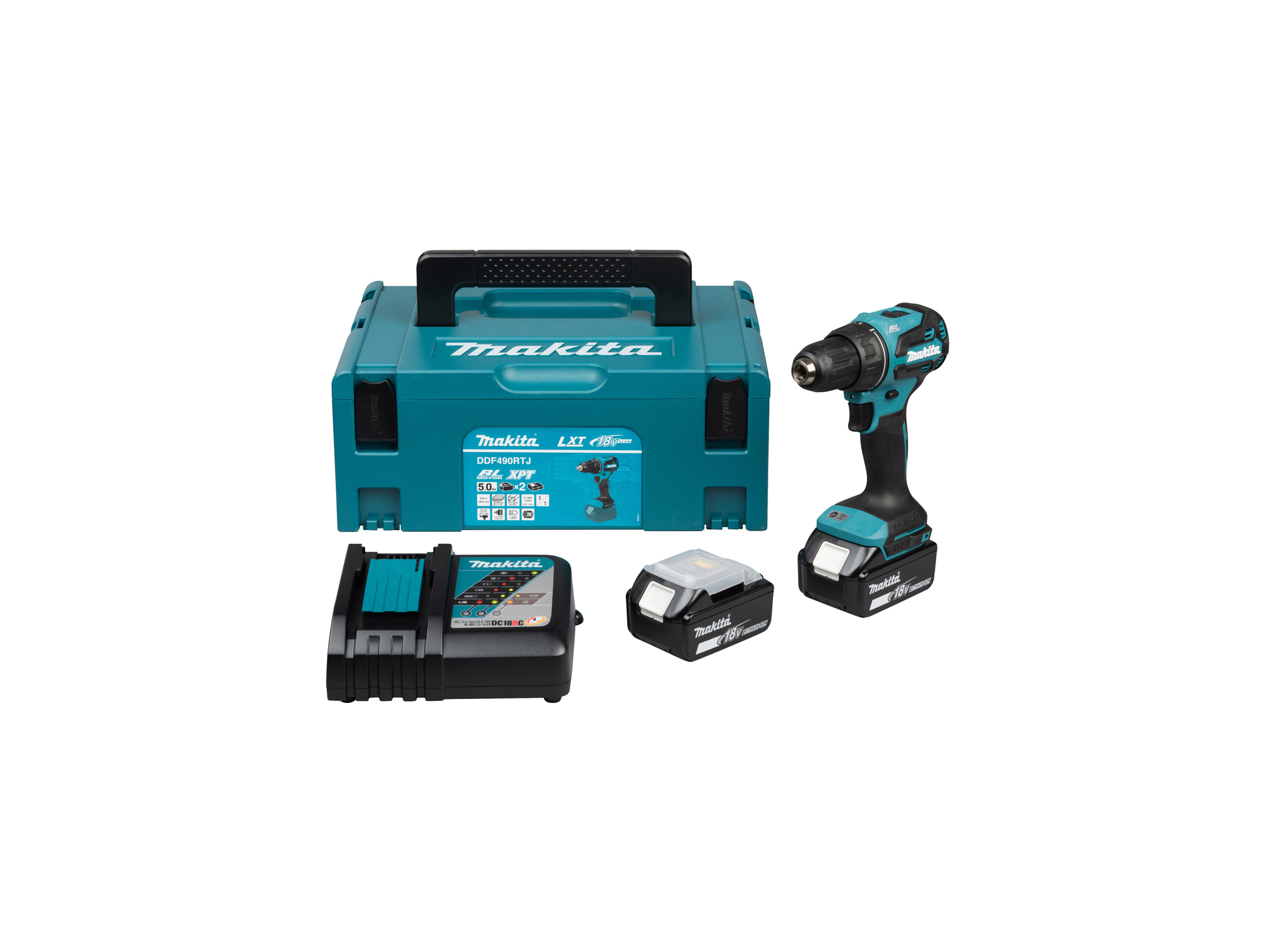 Perceuse visseuse MAKITA DDF490RTJ 18V 5Ah 2B+C