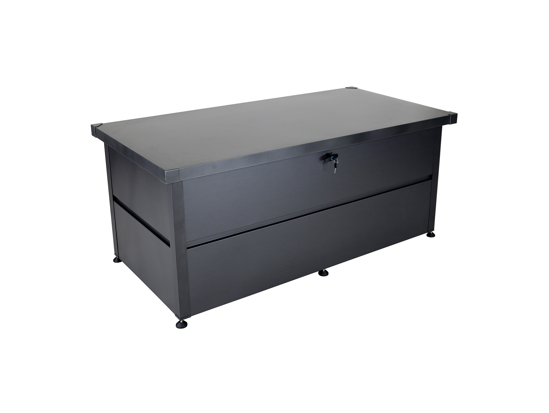 Coffre de rangement extérieur acier 500 L anthracite