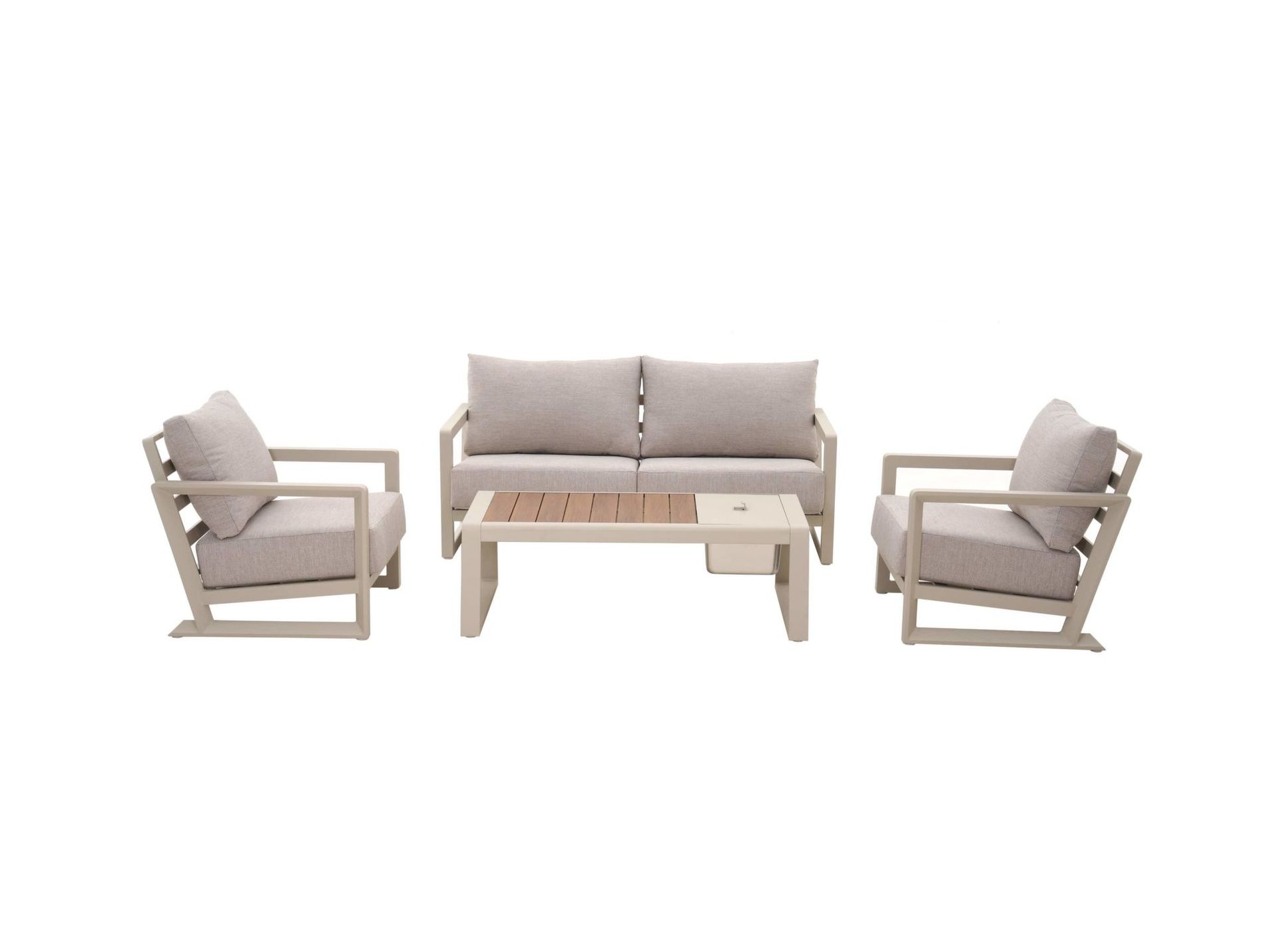 Salon de jardin bas aluminium avec bac à glaçons Perth