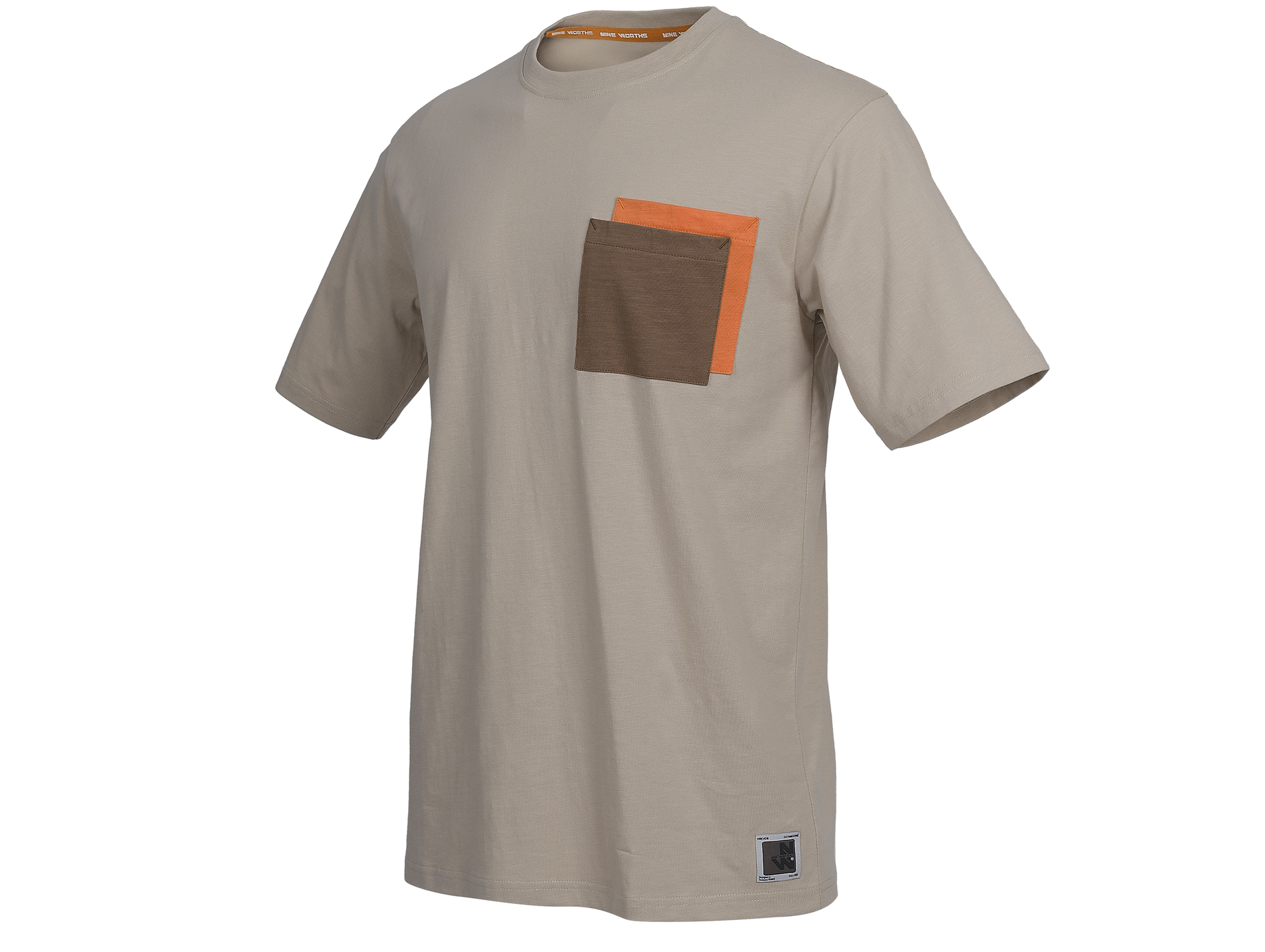 T-shirt manches courtes NINE WORTHS Jaspe sable