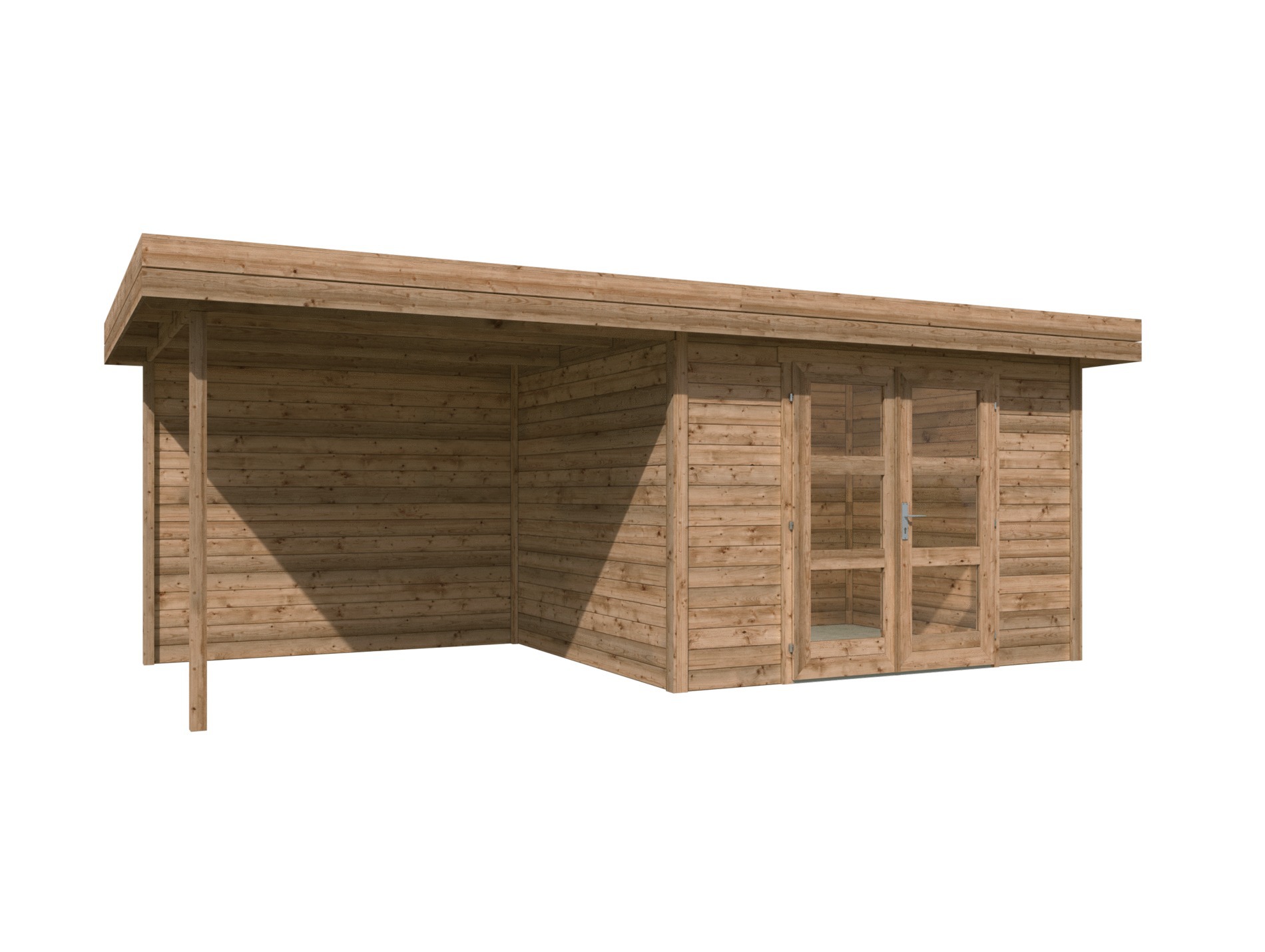 Abri jardin bois LASITA chatel autoclave 28mm 18,45m²