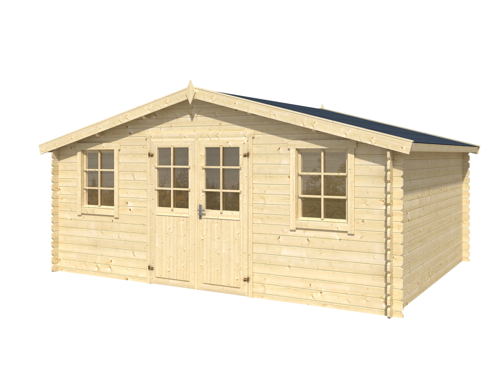 Abri jardin bois LASITA isola brut 28mm 20,39m²