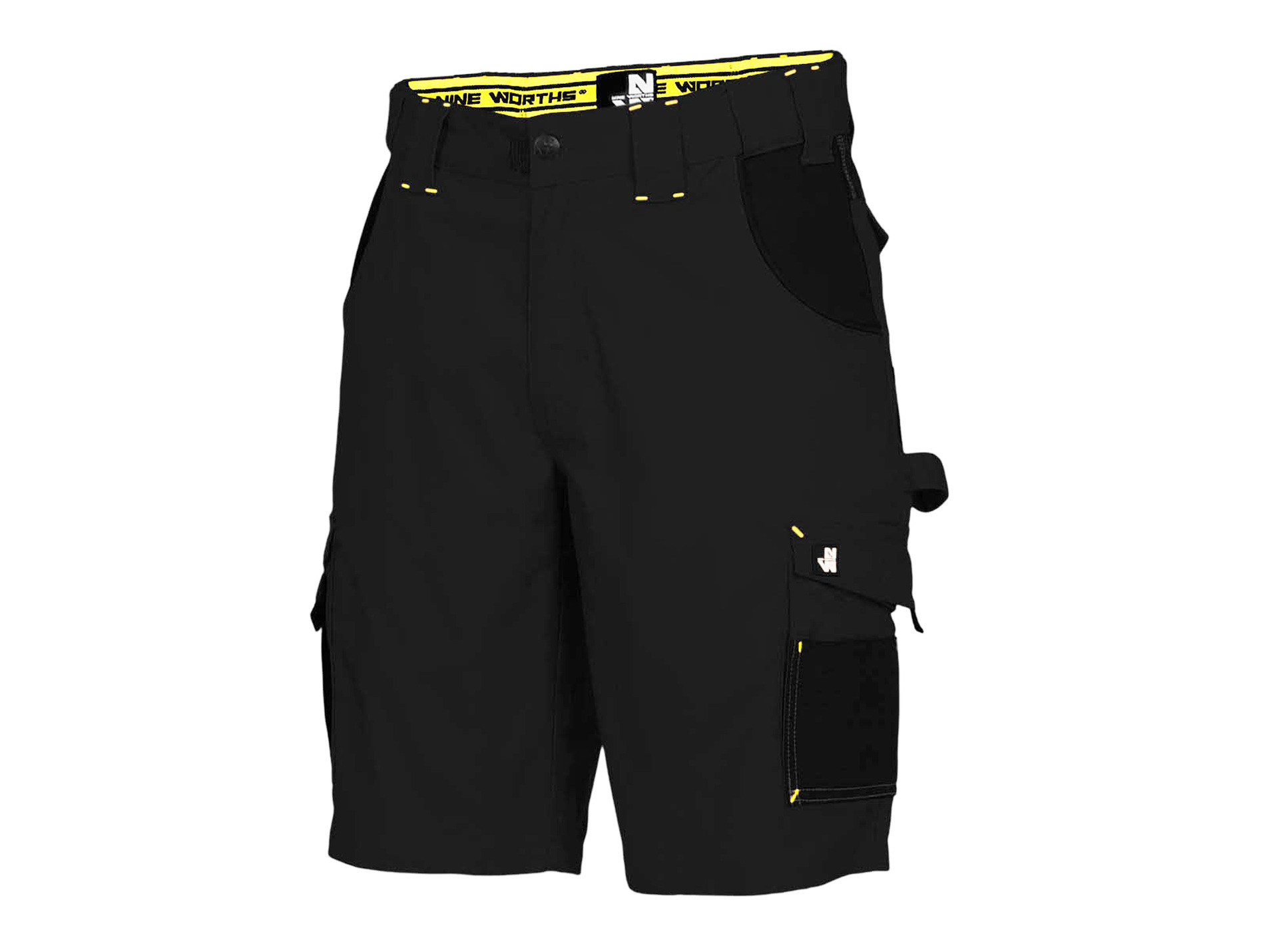 Short de travail NINE WORTHS Hugues stretch noir