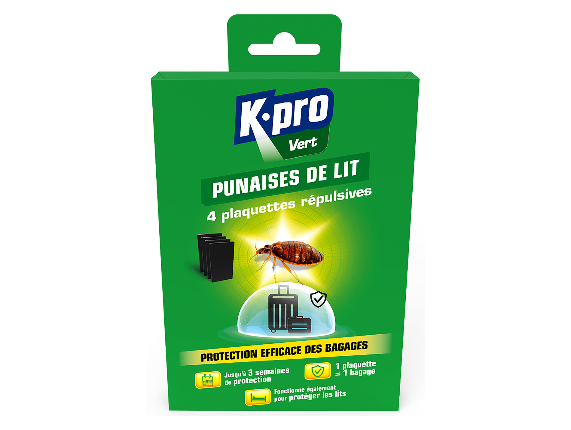 Plaquettes anti-punaises de lit K.PRO x4