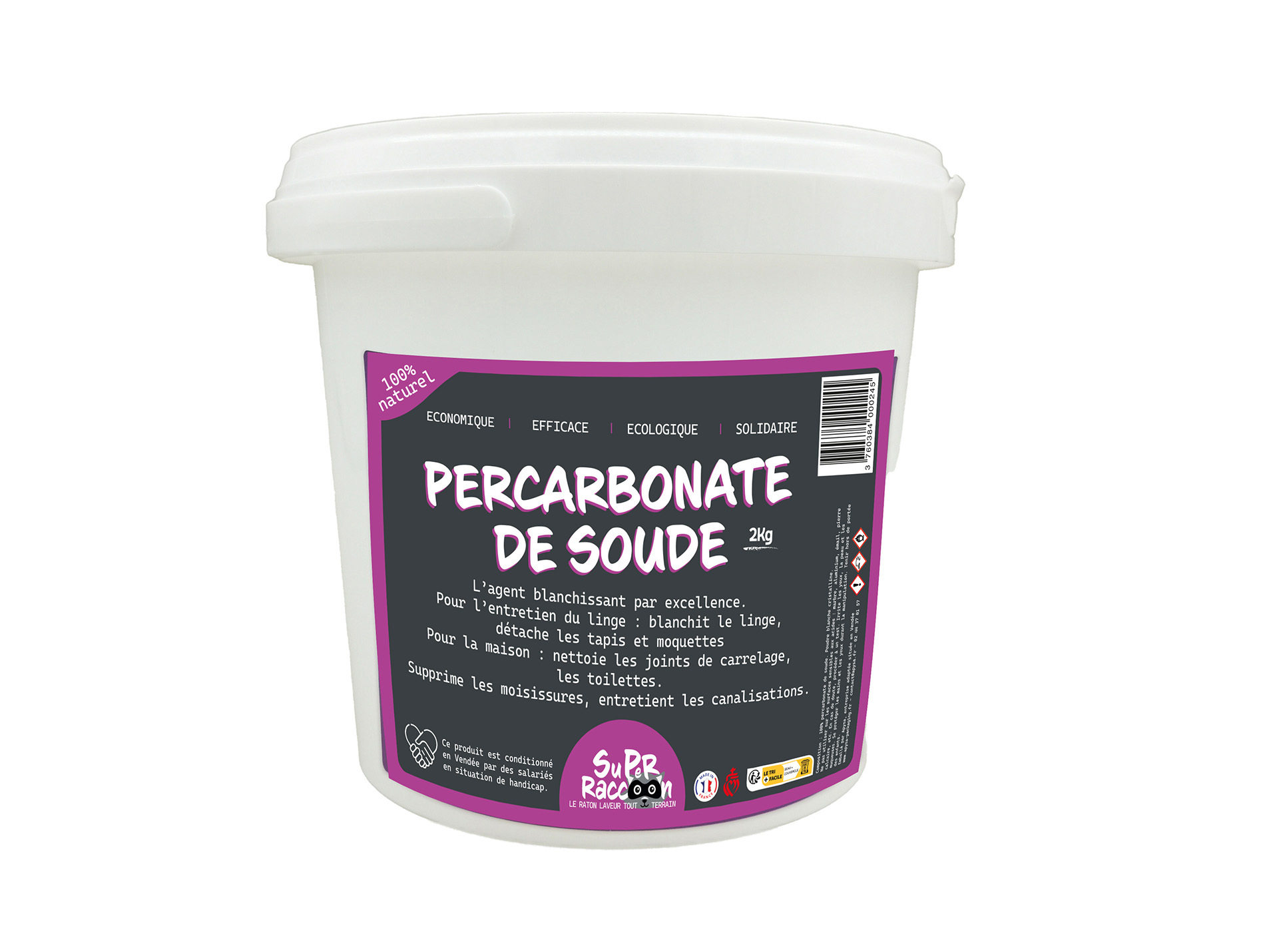 Percarbonate de soude SUPER RACCOON seau 2kg