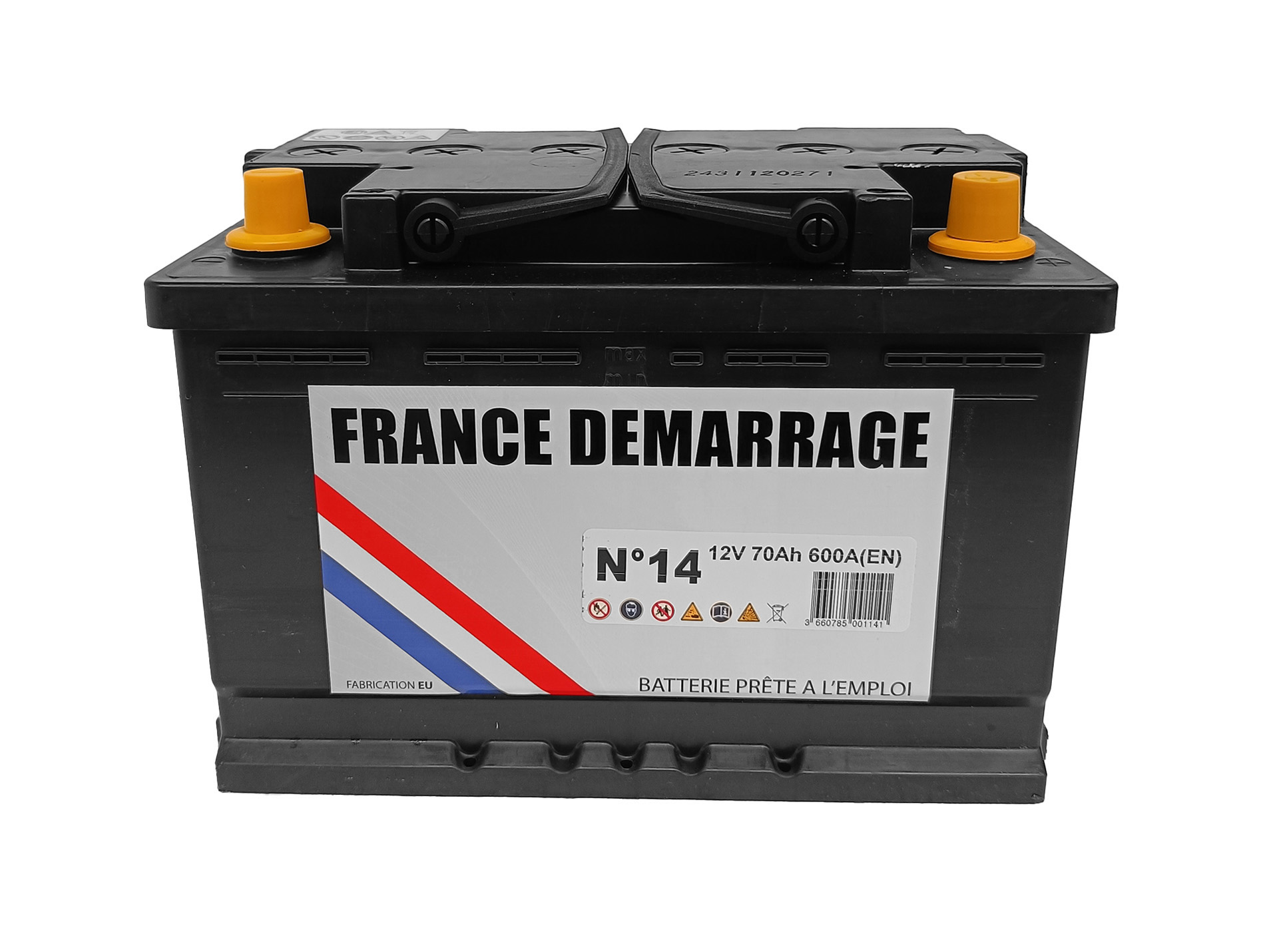 Batterie 12V N°14 66Ah 600A +D