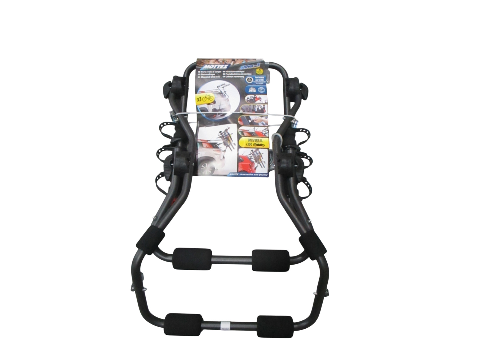 Porte-vélo hayon MOTTEZ 3 vélos sangles
