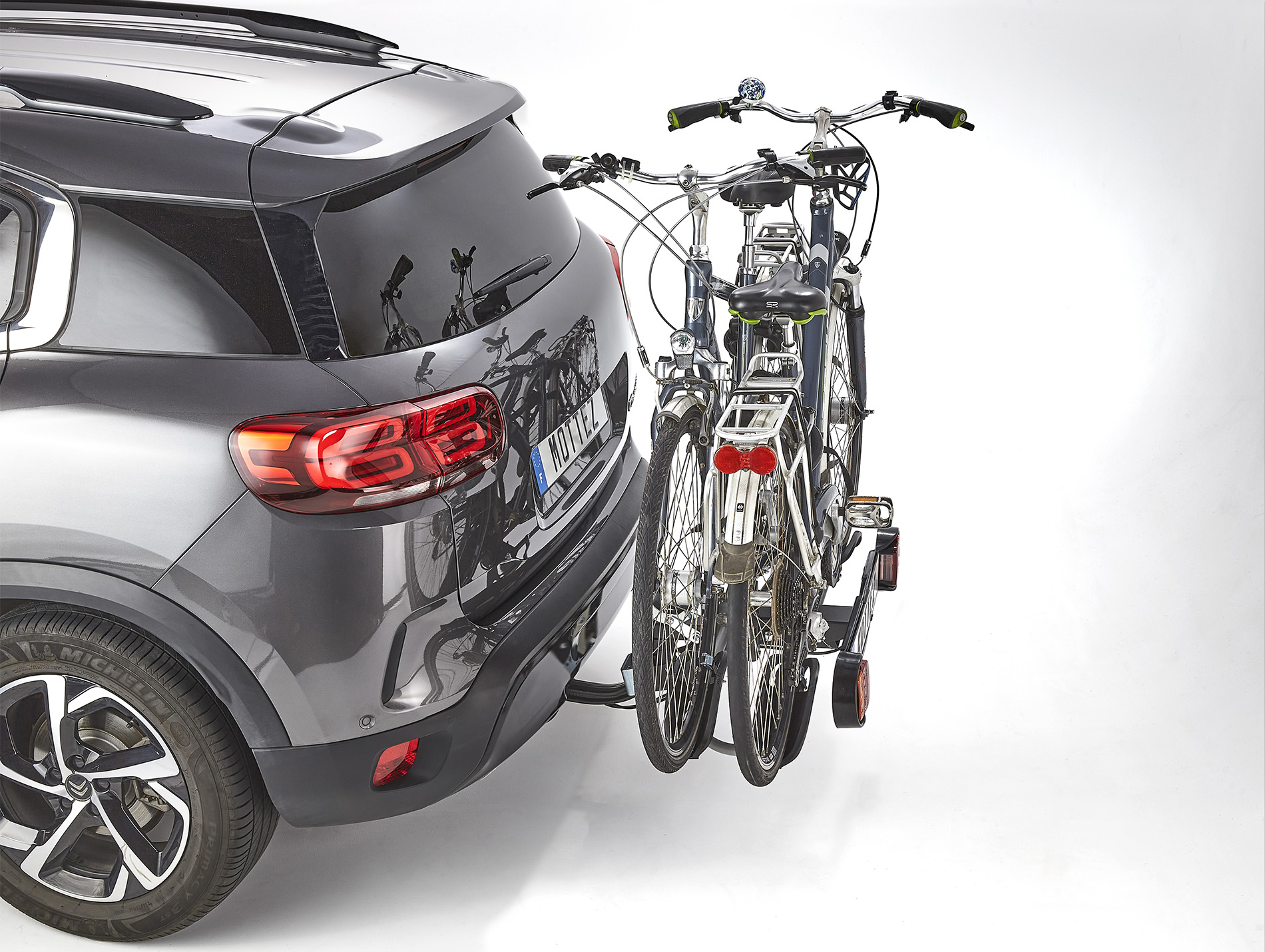 Porte-vélo attelage MOTTEZ 2 vélos rabattable