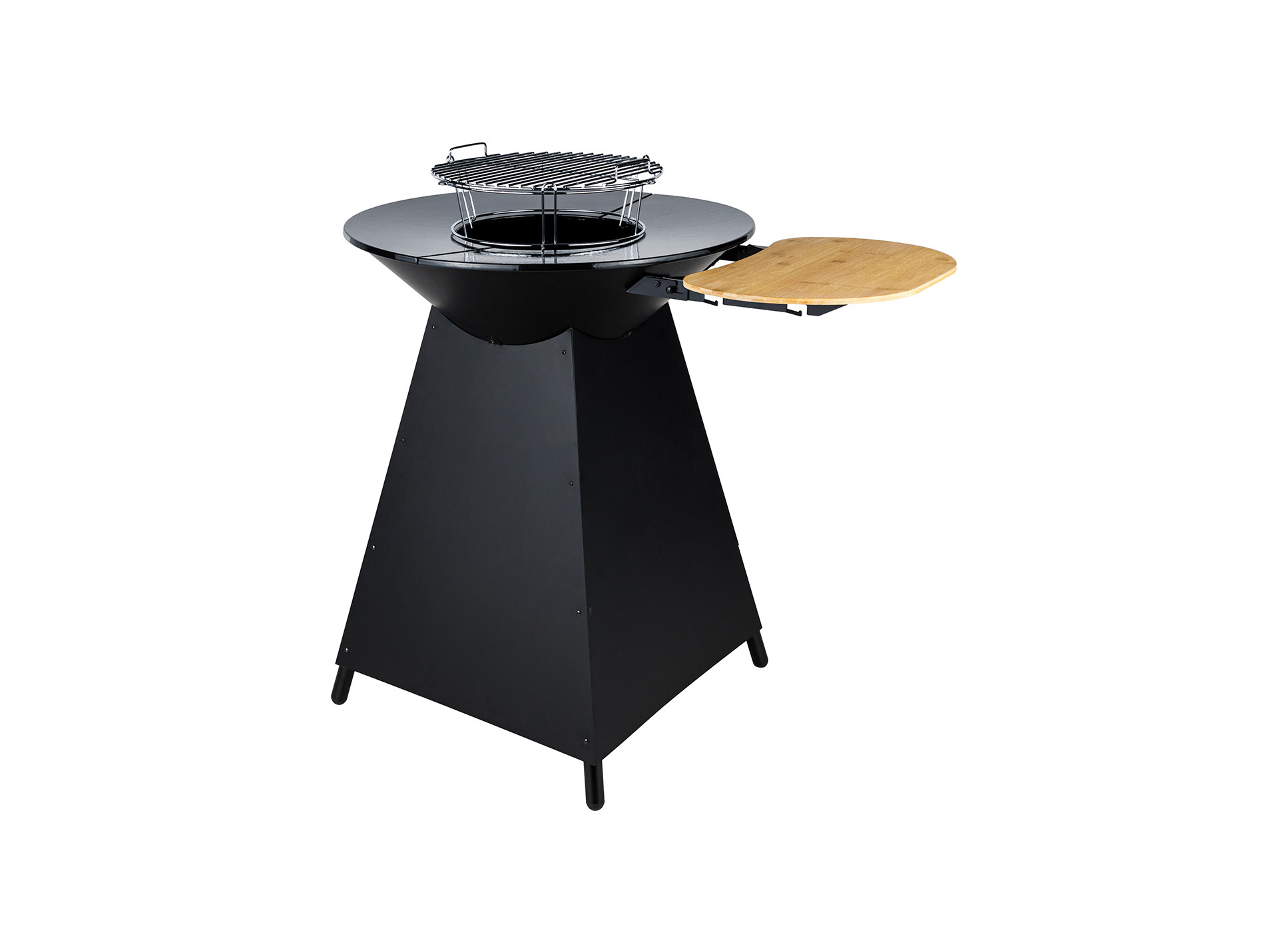 Brasero plancha SOMAGIC en acier laqué noir