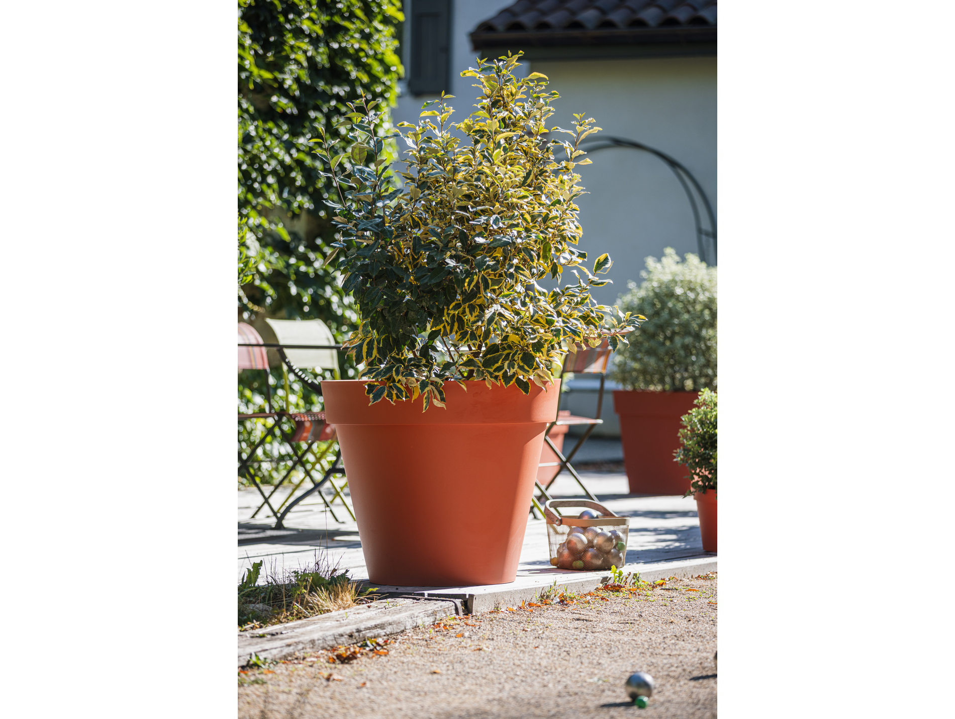 Pot rond EDA Toscane orange Ø79x66cm 170L