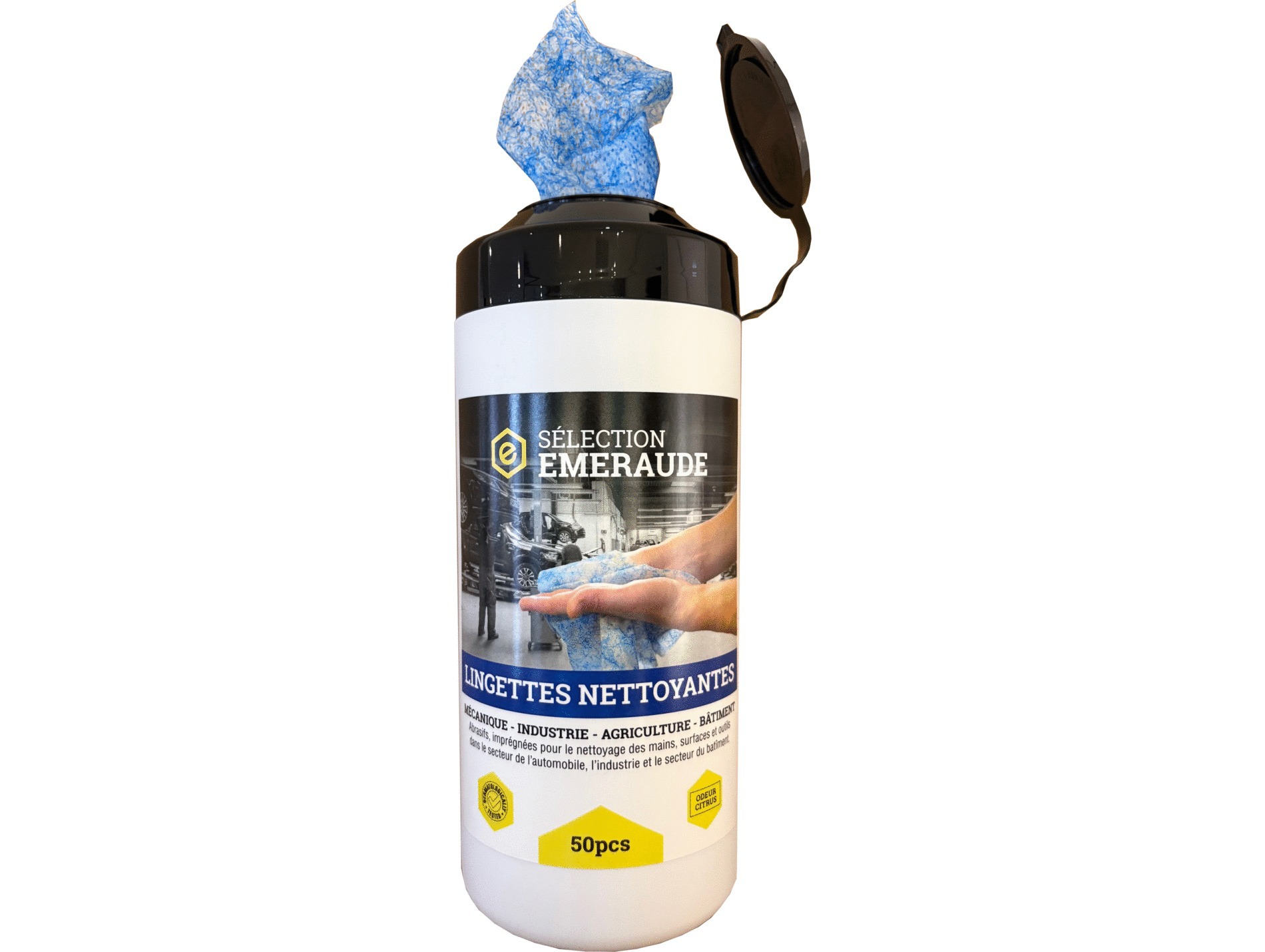 Lingettes nettoyantes SELELECTION EMERAUDE mains et surfaces