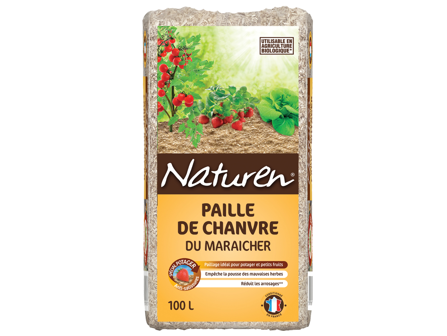 Paillage chanvre NATUREN maraîcher 100L